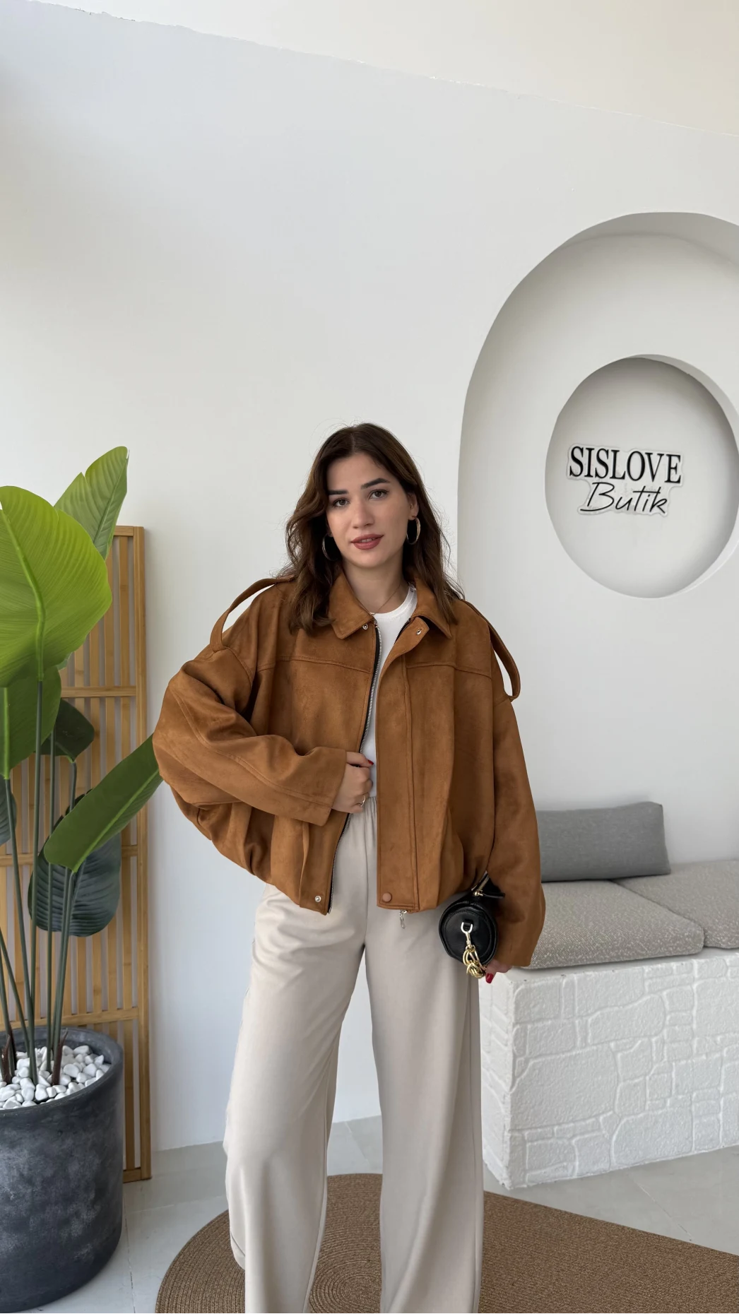 Kahverengi Süet Ceket - Kod: 508245