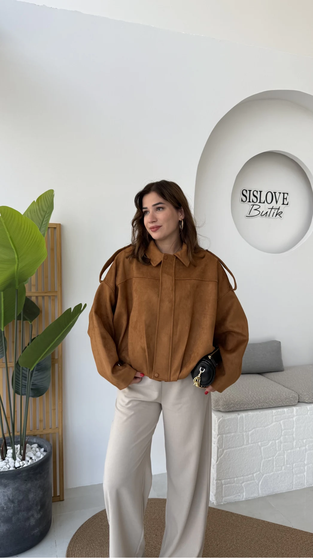 Kahverengi Süet Ceket - Kod: 508245