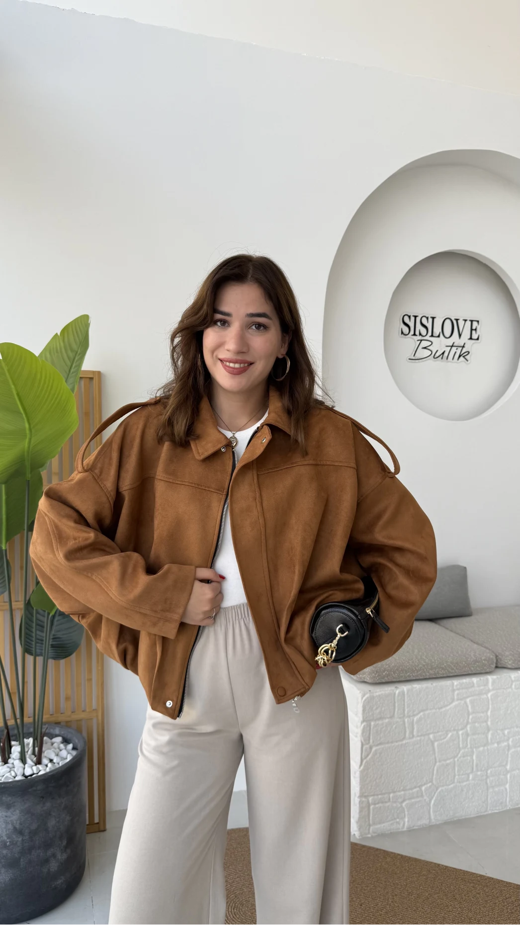 Kahverengi Süet Ceket - Kod: 508245