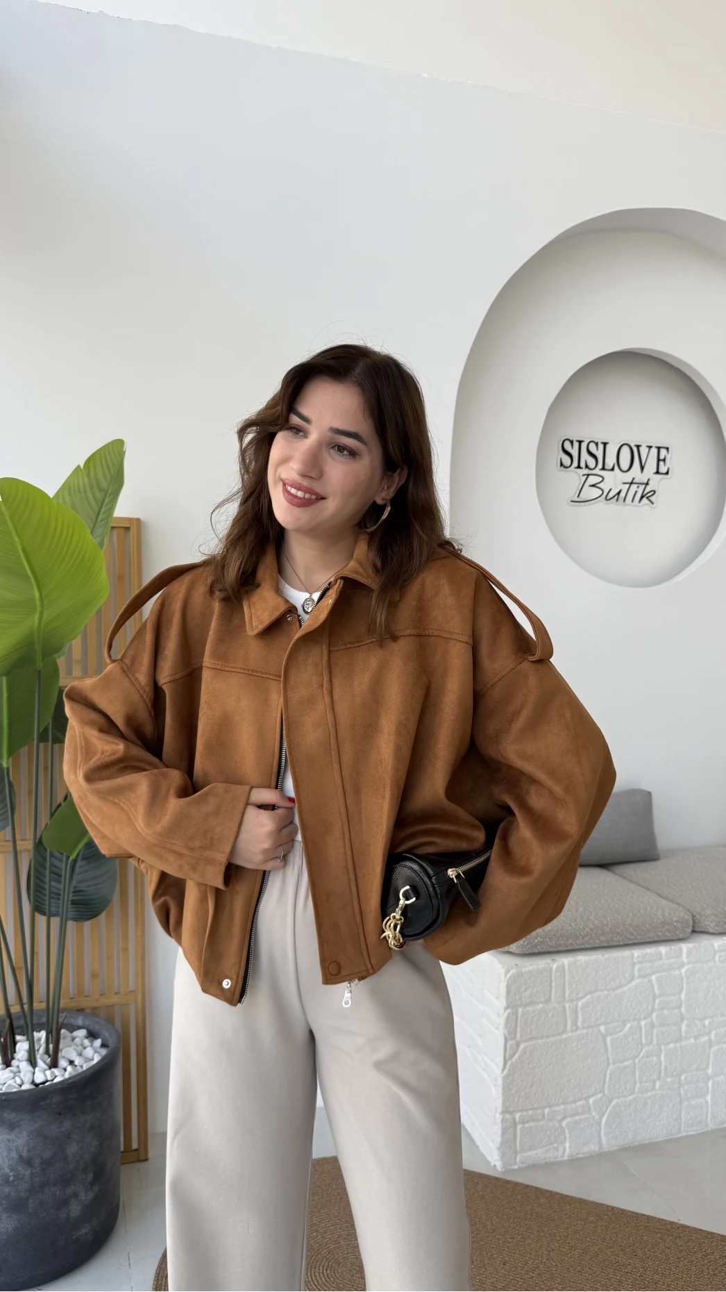 Kahverengi Süet Ceket - Kod: 508245