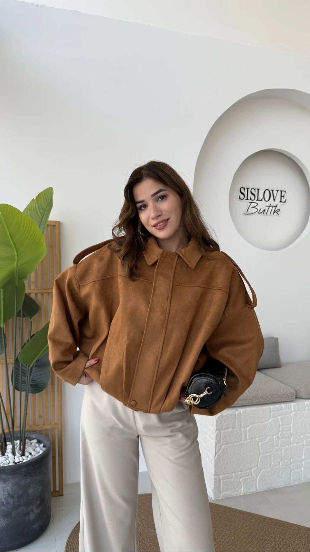 Kahverengi Süet Ceket - Kod: 508245