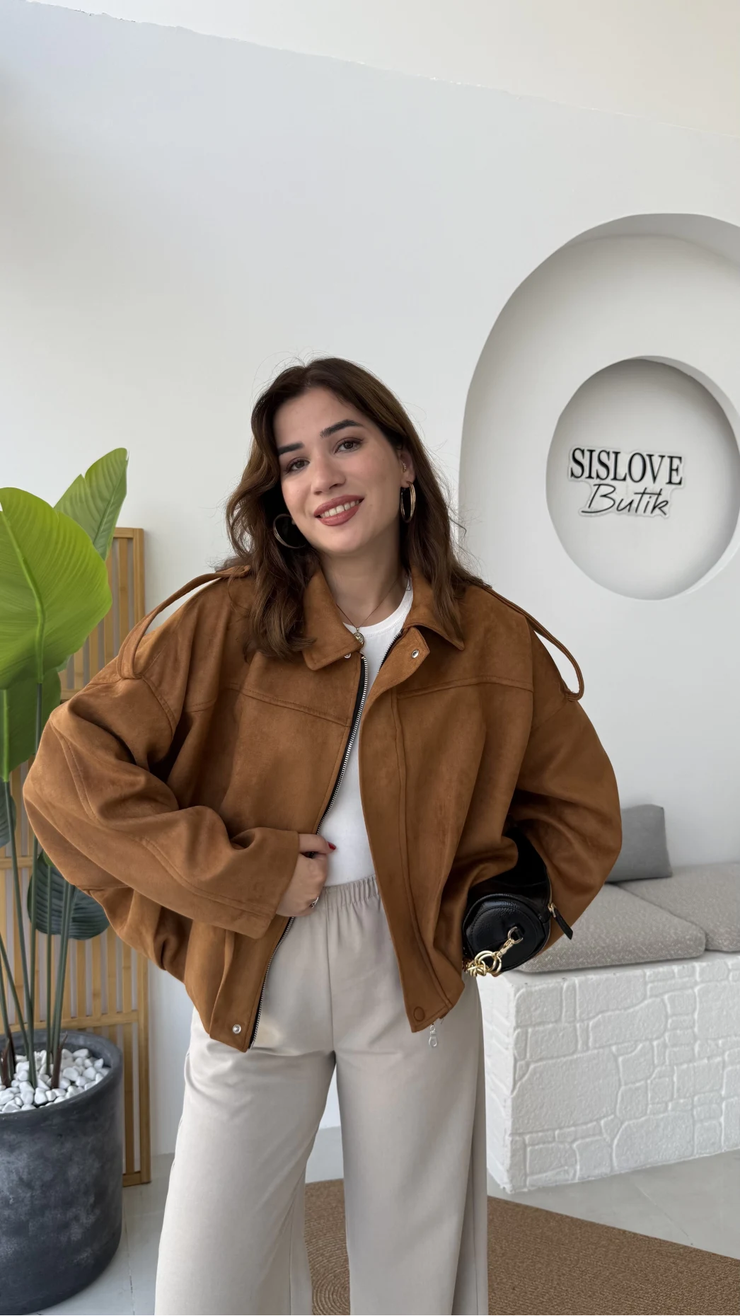 Kahverengi Süet Ceket - Kod: 508245