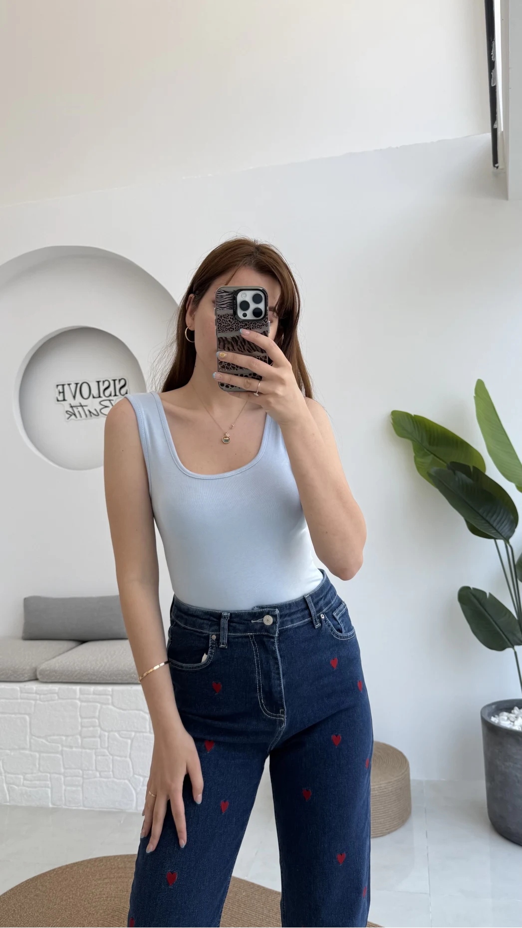 Kalın Askılı Oys Bebe Mavisi T-Shirt