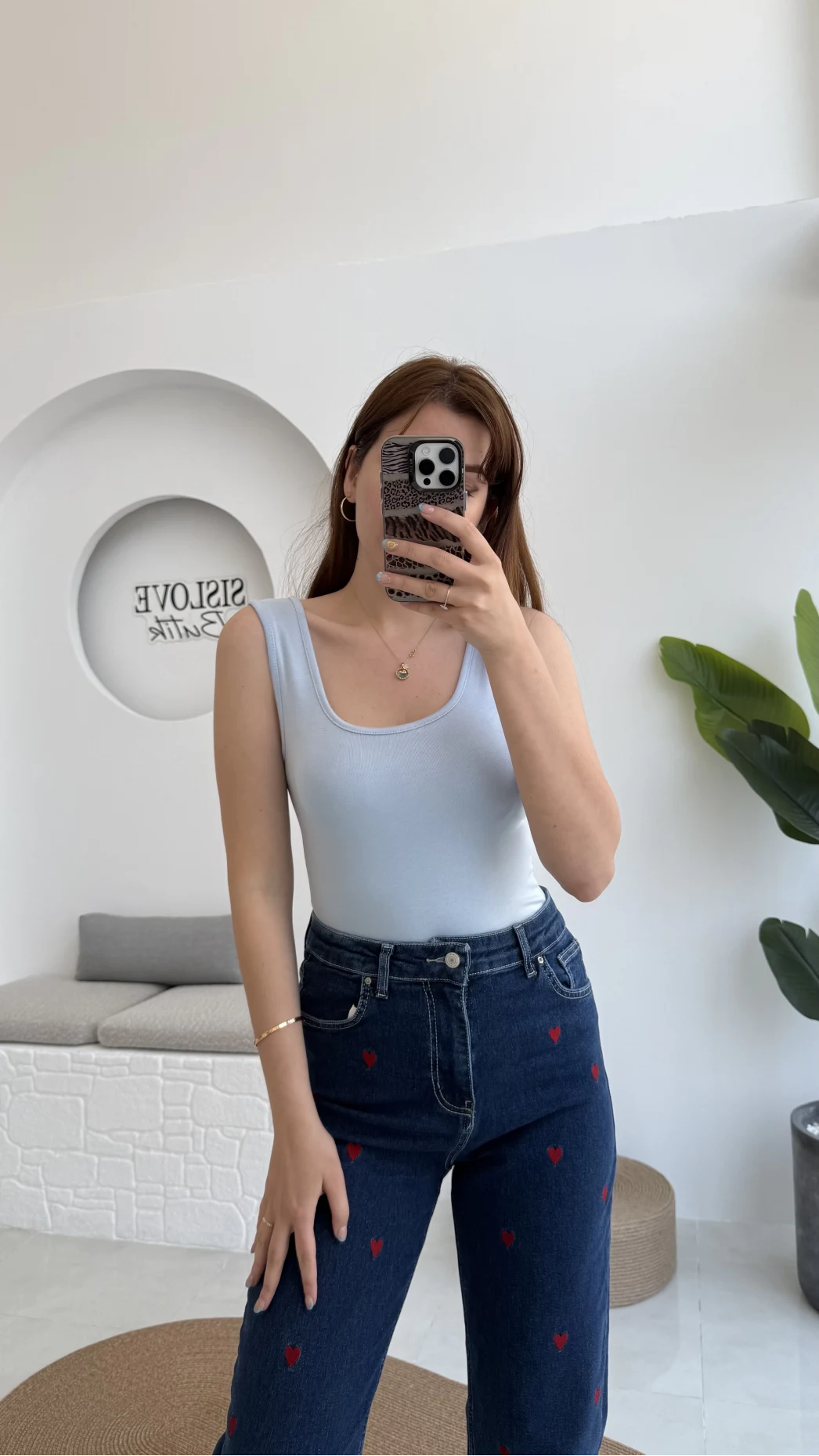 Kalın Askılı Oys Bebe Mavisi T-Shirt