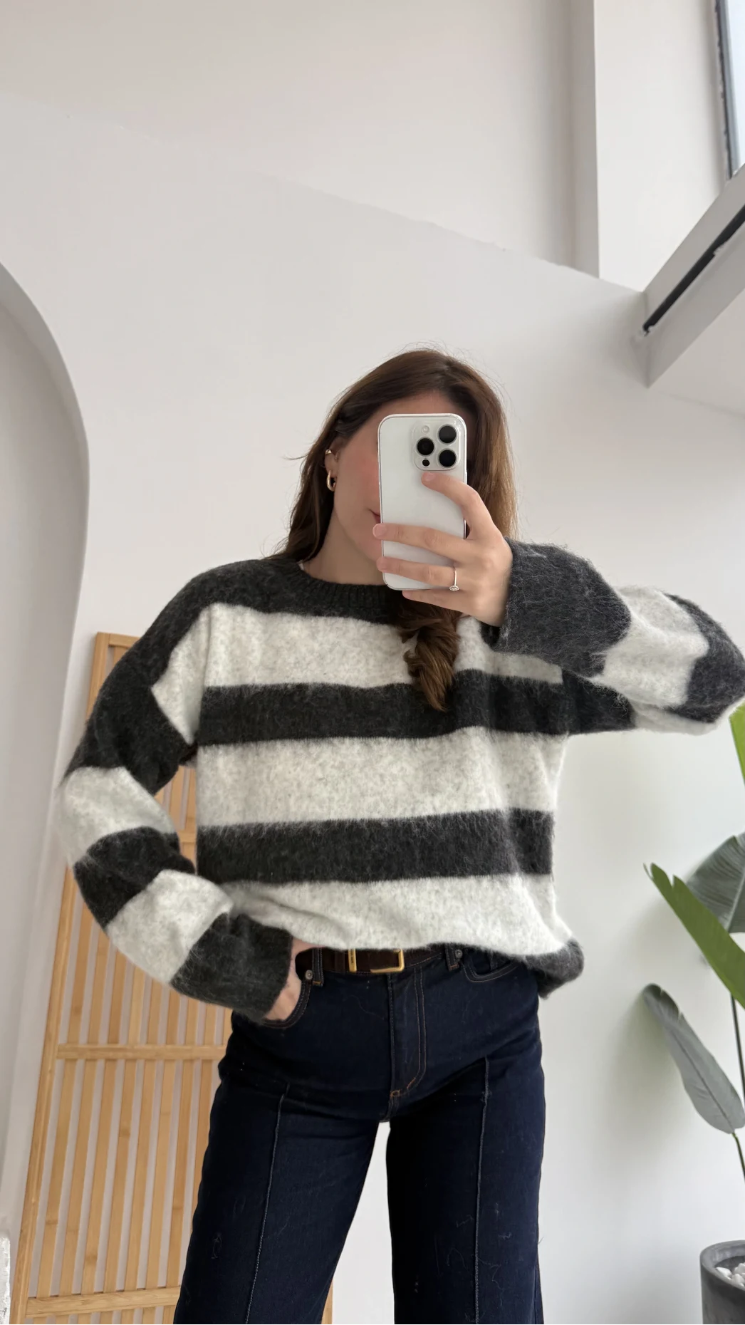 Kalın Çizgili Kazak - Antrasit