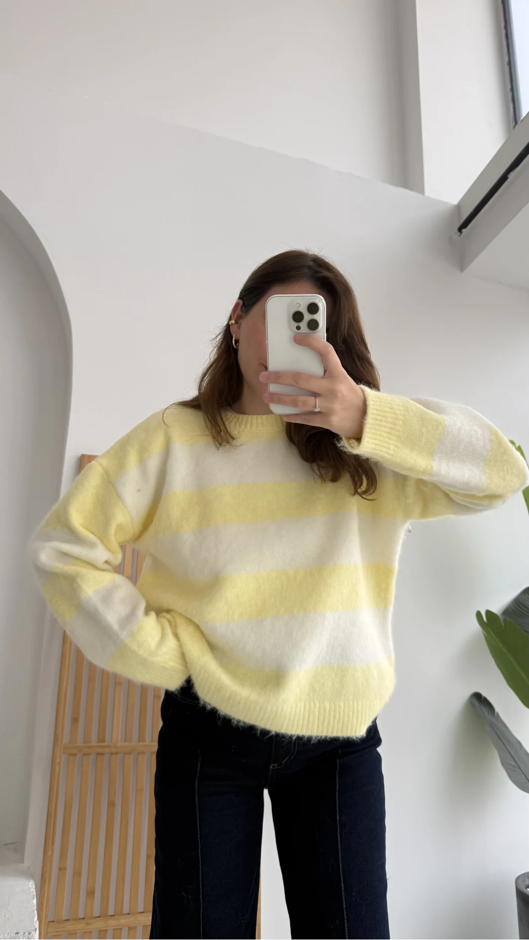 Kalın Çizgili Kazak - Sarı