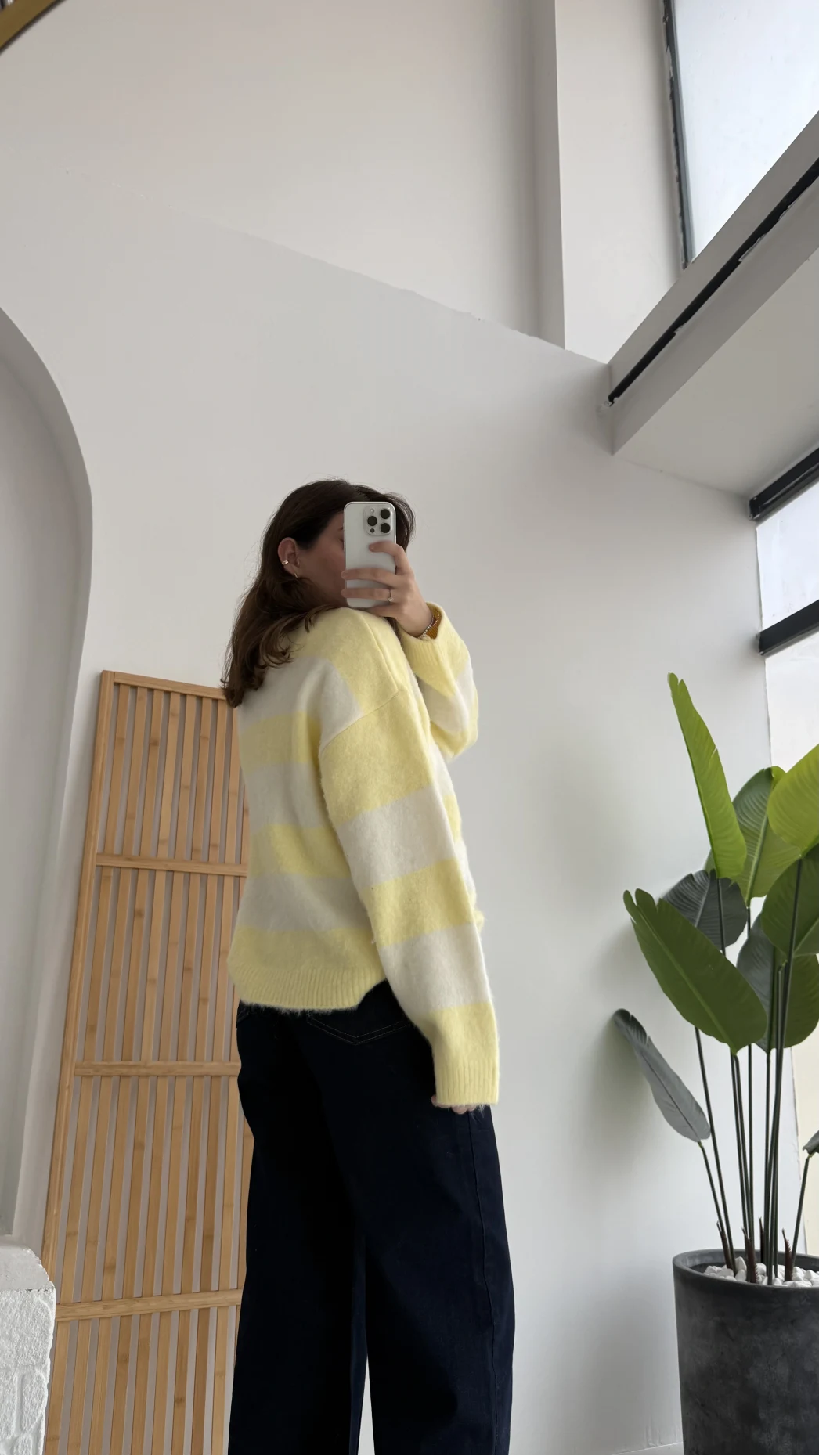 Kalın Çizgili Kazak - Sarı