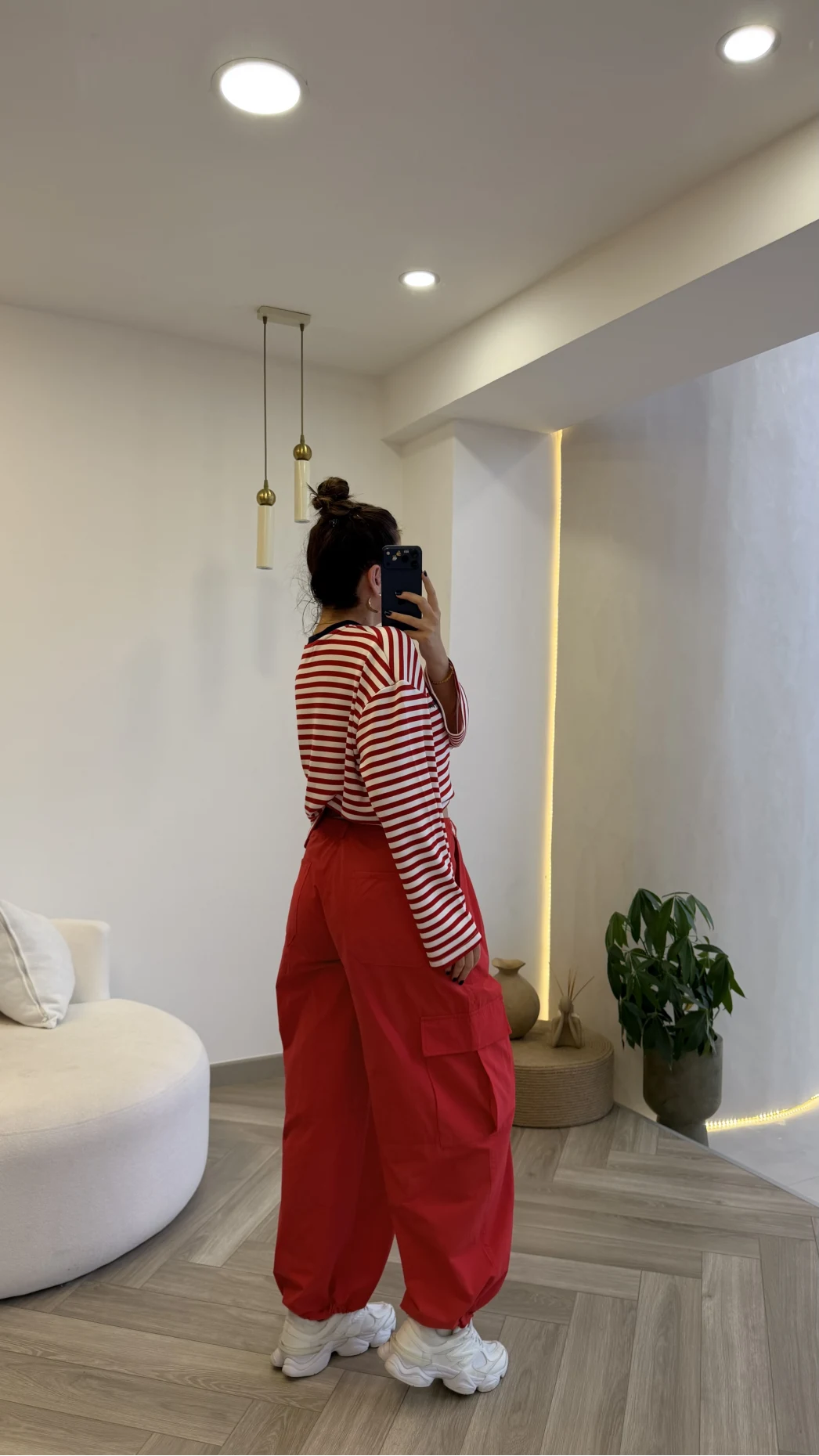 Kargo Cep Pantolon - Kırmızı - Kod: 581163