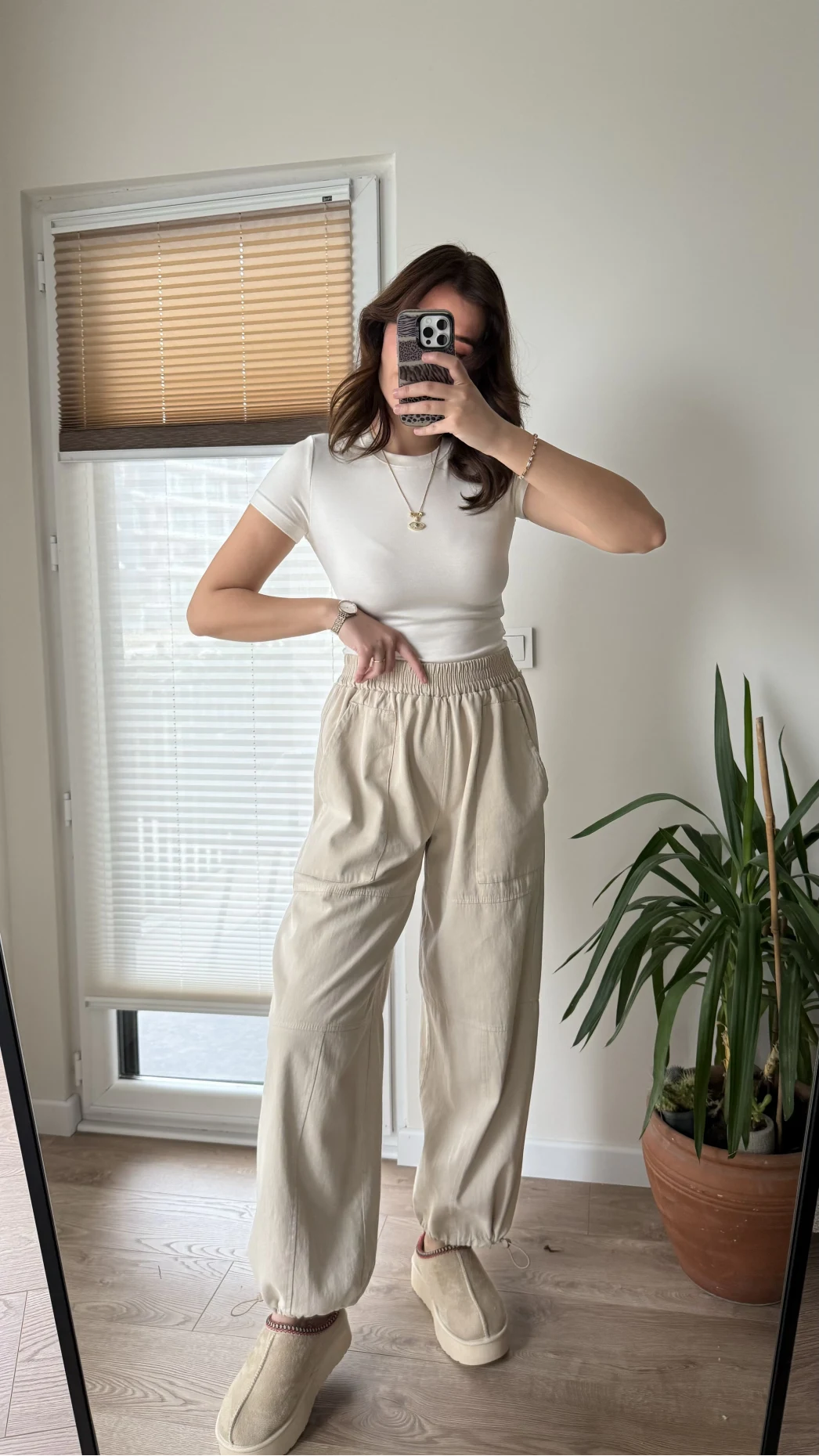 Kargo Gabardin Pantolon Krem