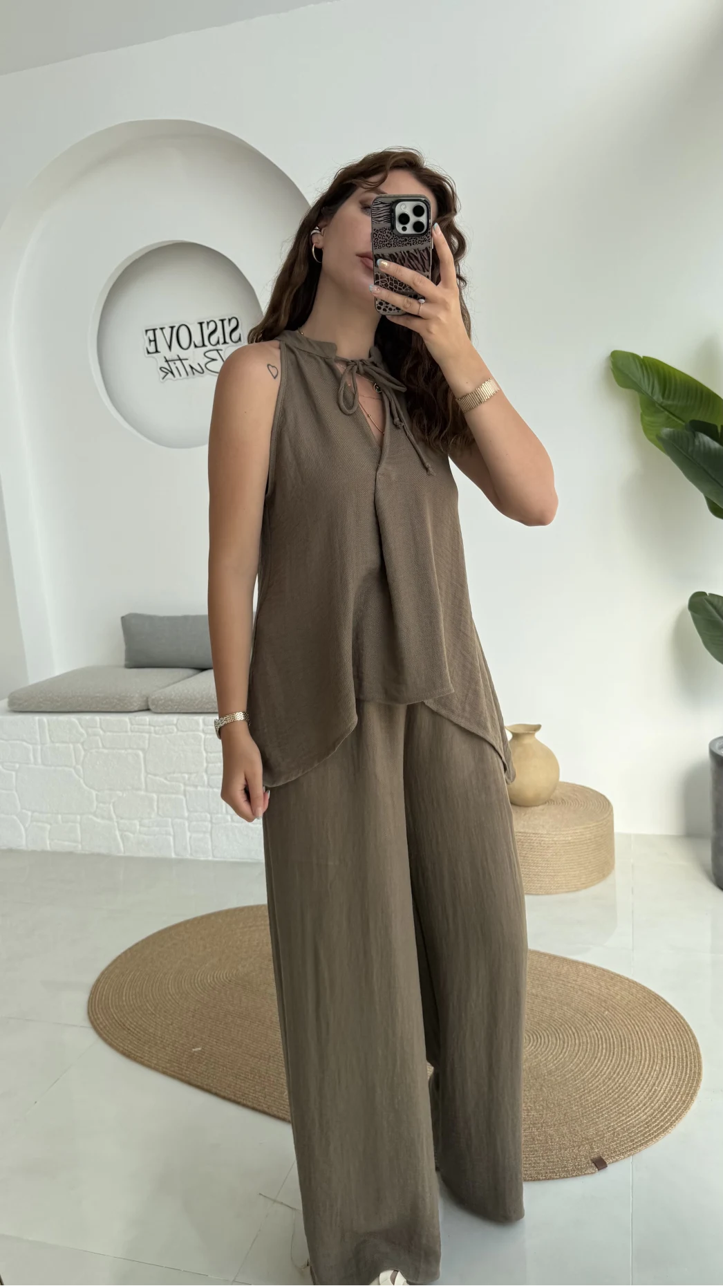 Karmen Keten Takım Haki Kahve 51182