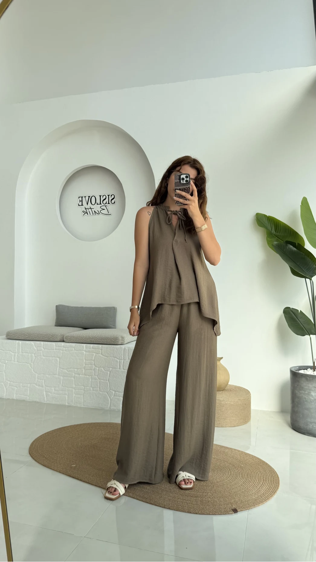 Karmen Keten Takım Haki Kahve 51182
