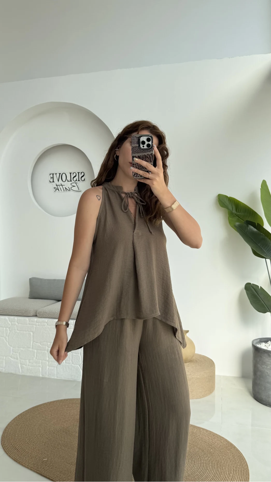 Karmen Keten Takım Haki Kahve 51182