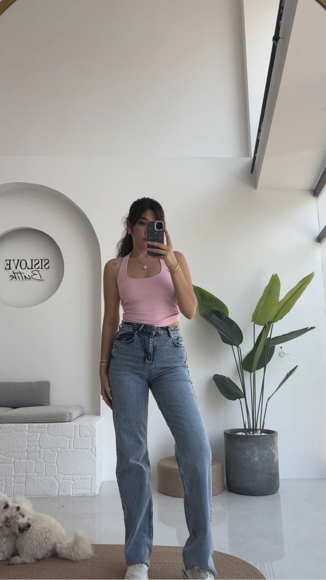 Karolina Boyundan Geçmeli Crop - Pembe