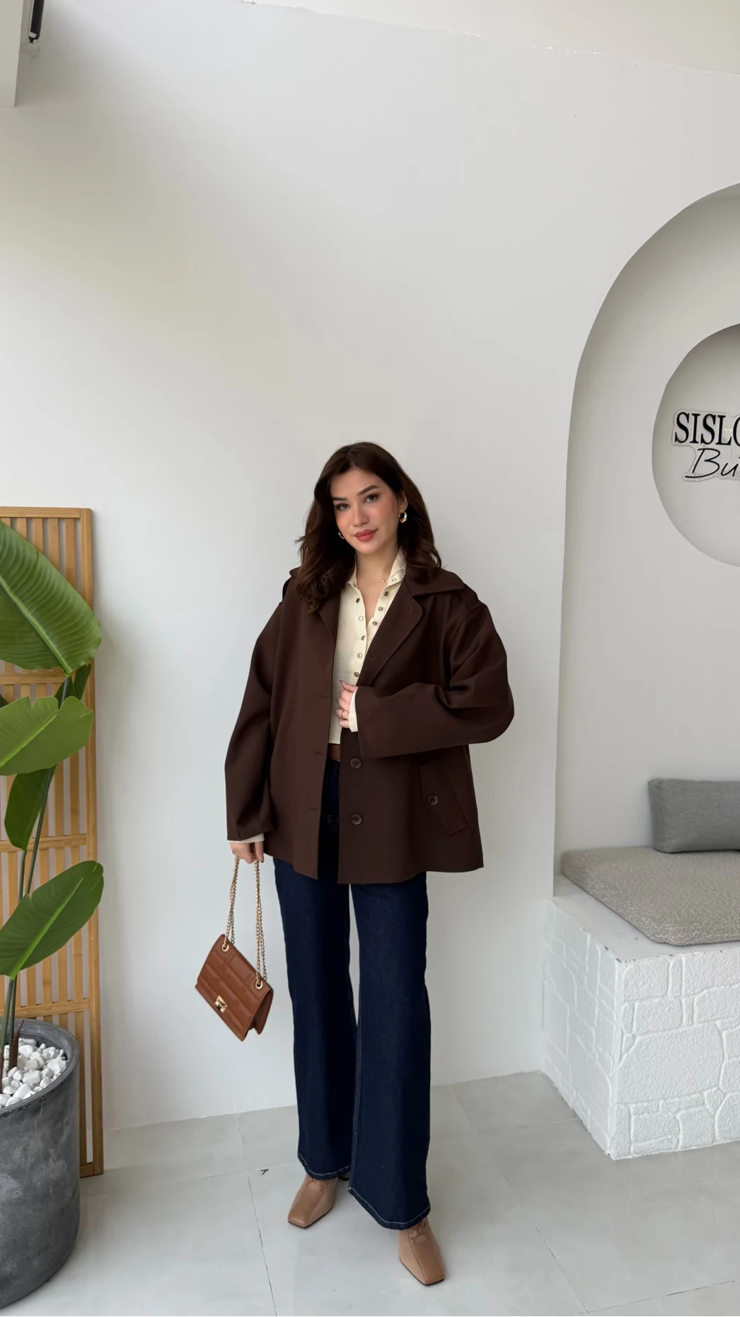 Katy Bağlamalı Trenç - Acı Kahve - Kod: 7651