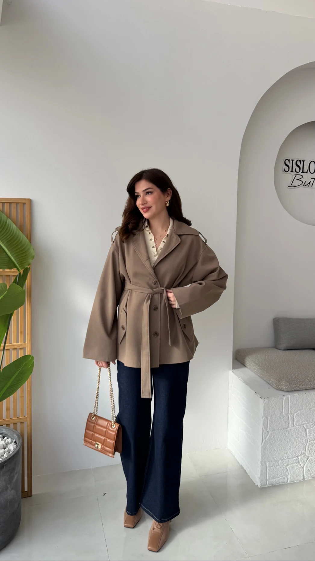 Katy Bağlamalı Trenç - Haki - Kod: 7651