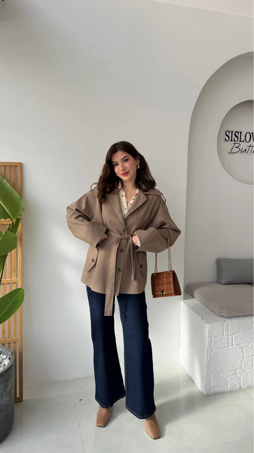 Katy Bağlamalı Trenç - Haki - Kod: 7651