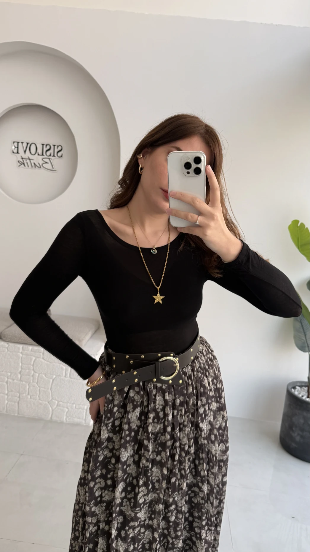 Kayık Yaka Transparan - Siyah