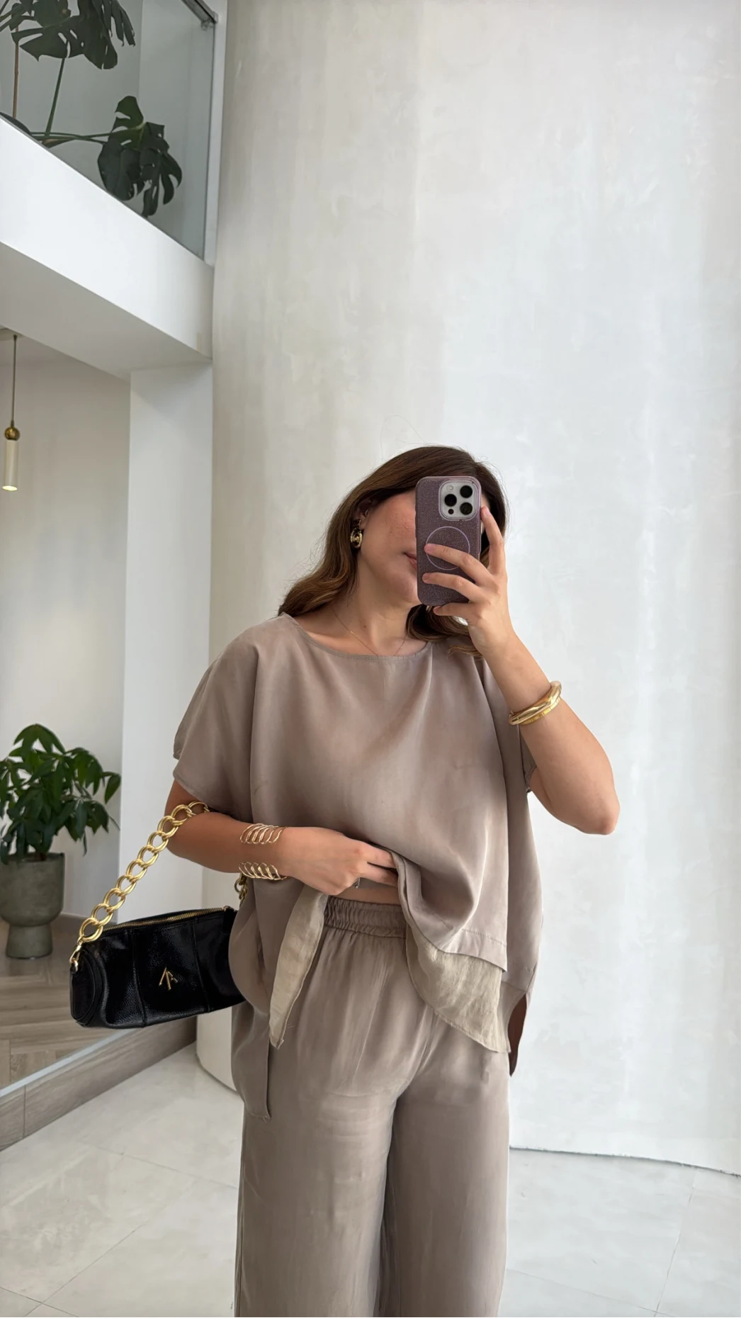 Kierra Bluz Pantolon Takım - Vizon - Kod: 51420