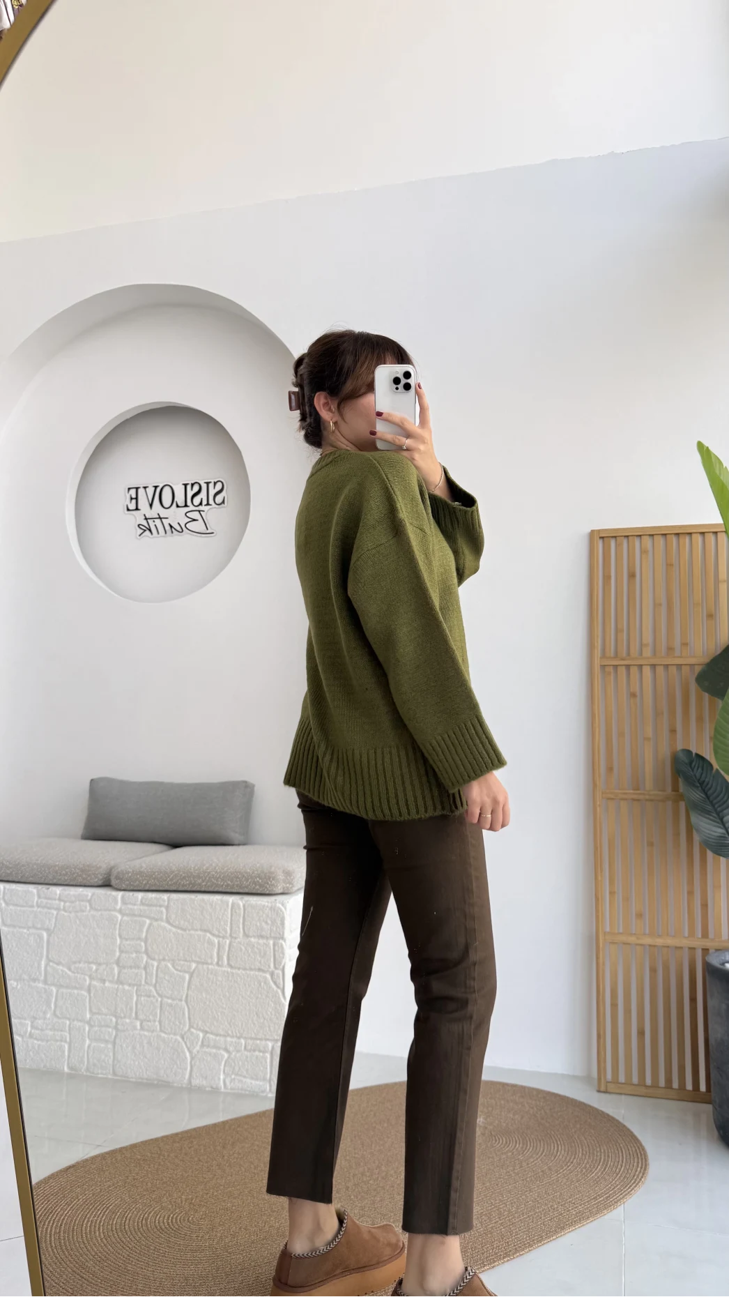 Kierra Örgü Kazak - Yeşil