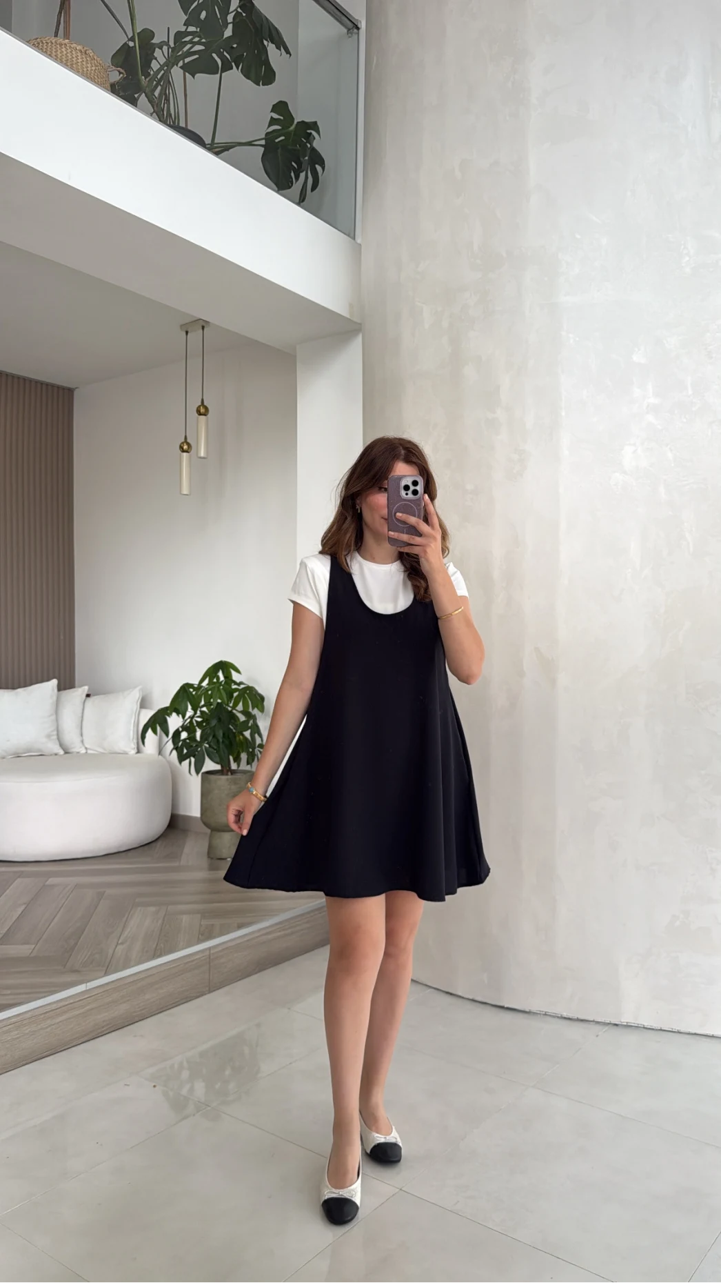 Kısa Kol T-Shirt Mini Elbise Takım - Lacivert - Kod: 4153