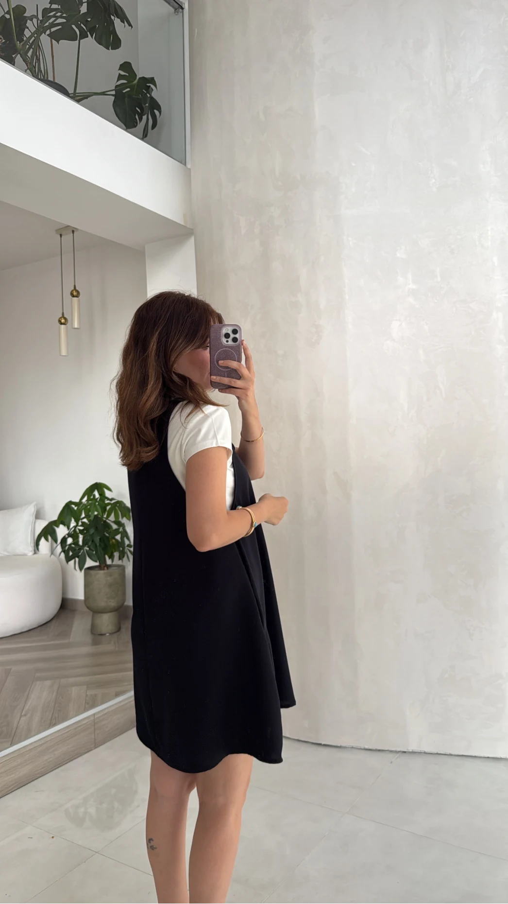 Kısa Kol T-Shirt Mini Elbise Takım - Lacivert - Kod: 4153