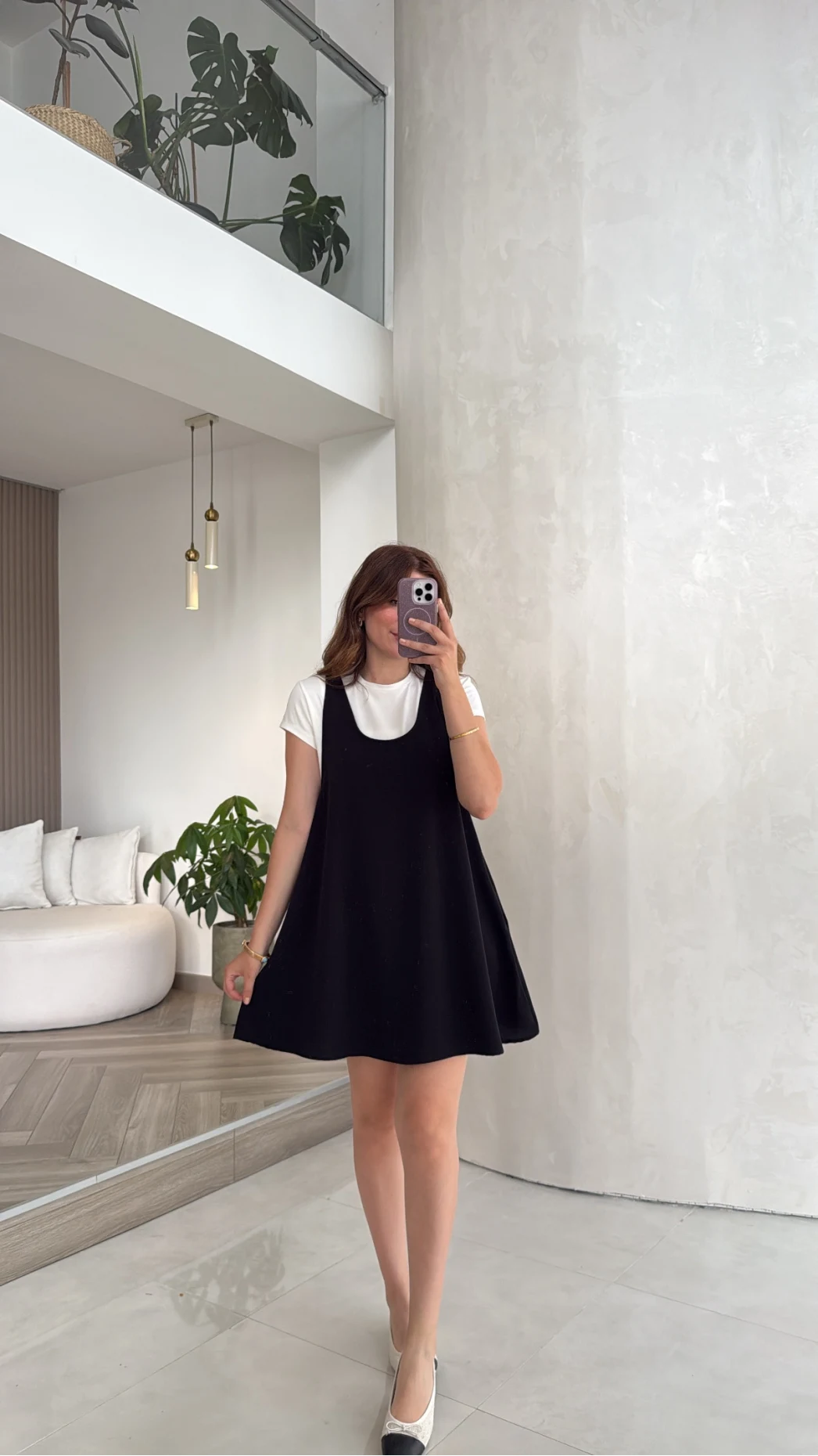 Kısa Kol T-Shirt Mini Elbise Takım - Siyah - Kod: 4153