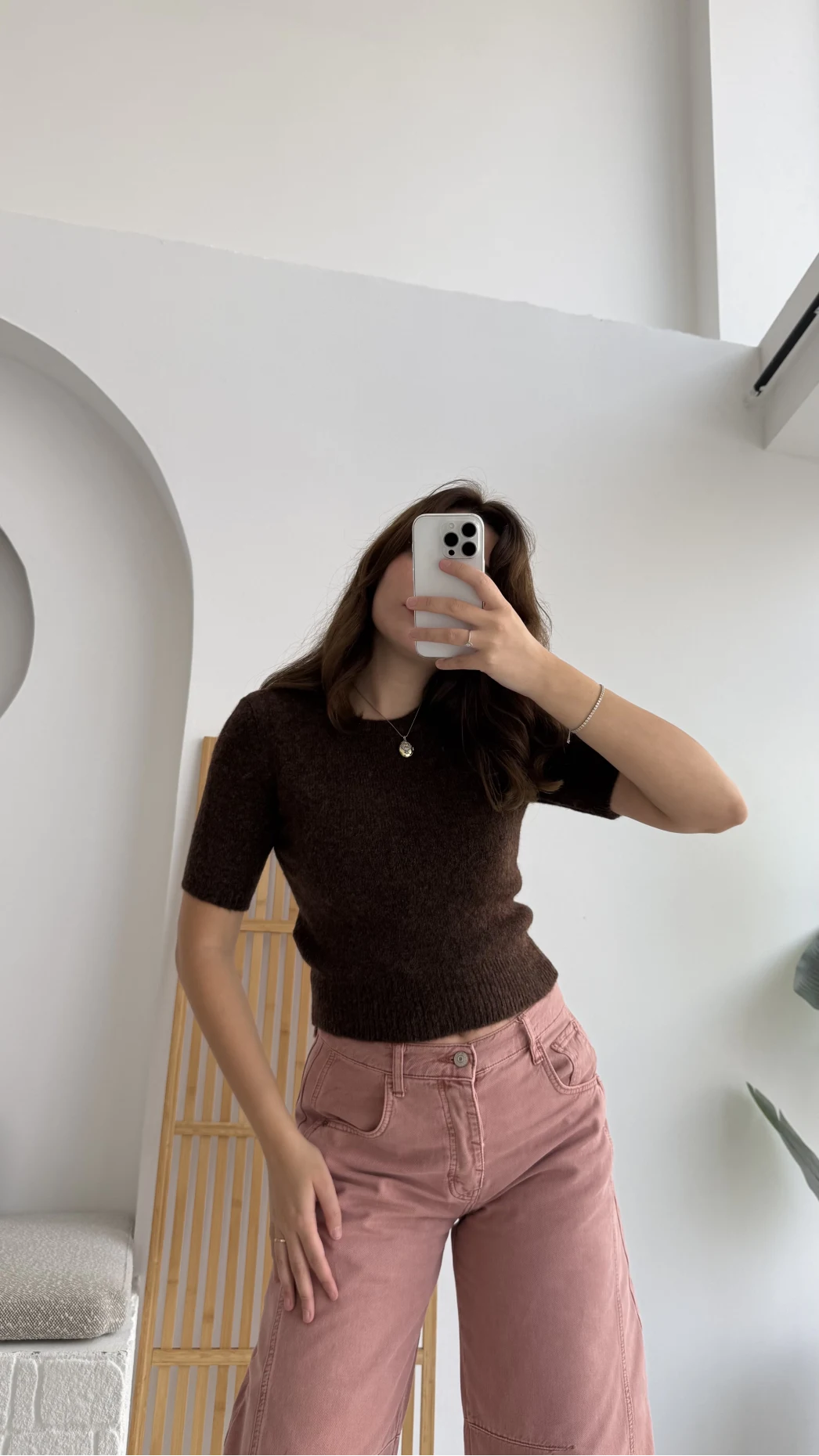 Kısa Kollu Triko Acı Kahve Kod: 9037