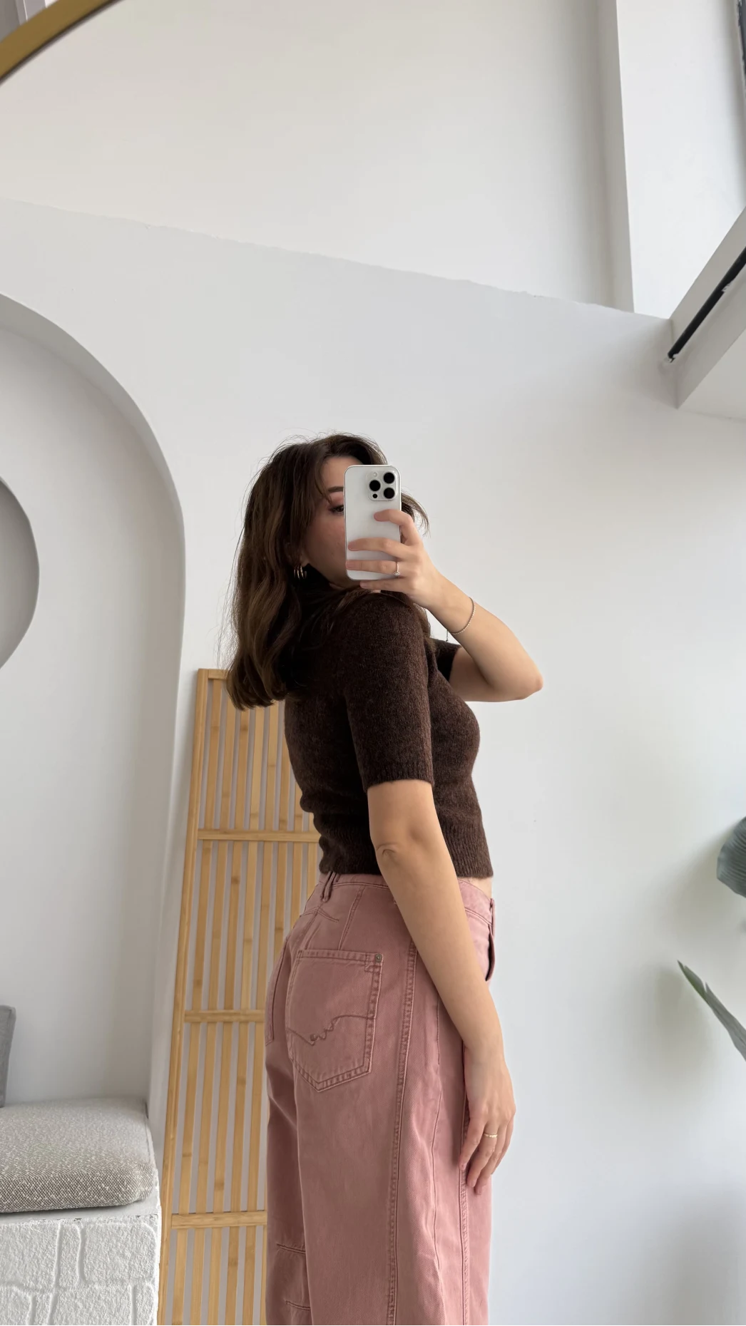 Kısa Kollu Triko Acı Kahve Kod: 9037