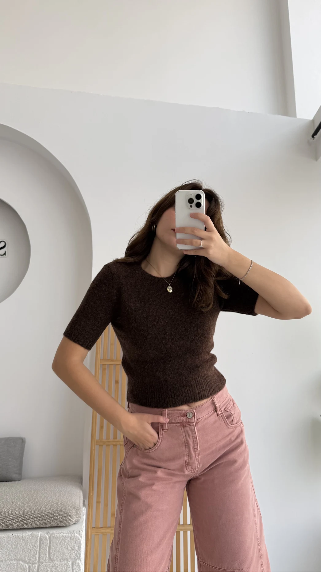 Kısa Kollu Triko Acı Kahve Kod: 9037