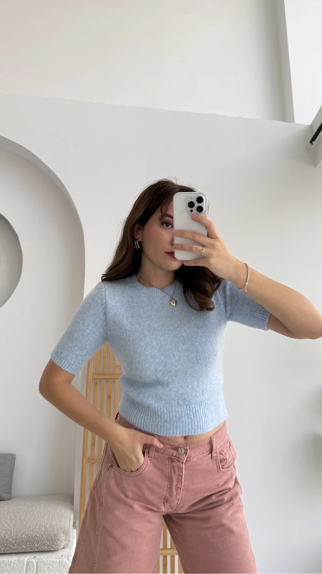 Kısa Kollu Triko Mavi Kod: 9037