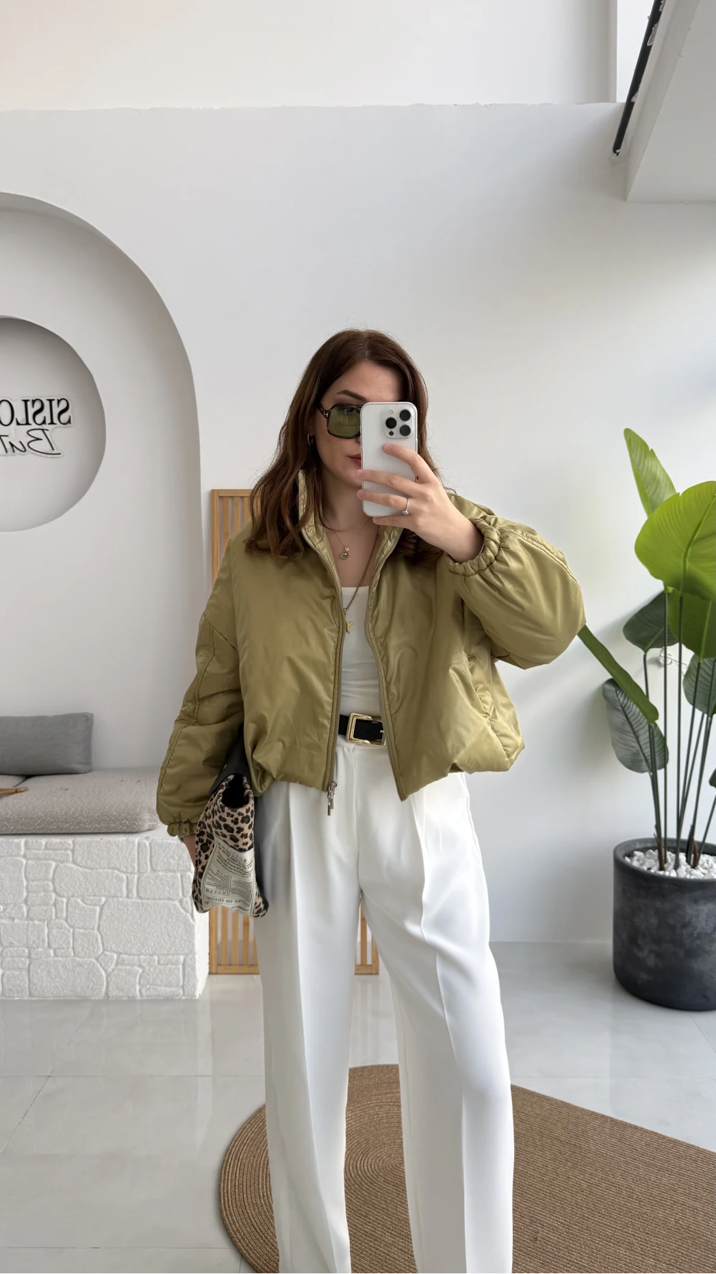 Kısa Şişme Mont - Yeşil - Kod: 9596