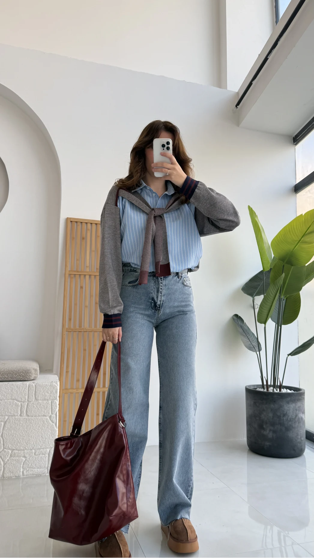 Koyu Mavi Yüksek Bel Denim Jean Pantolon - Kod: 1022