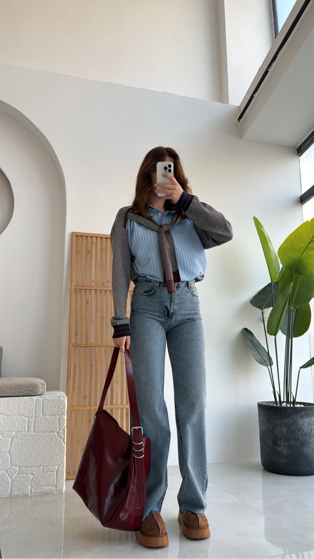 Koyu Mavi Yüksek Bel Denim Jean Pantolon - Kod: 1022