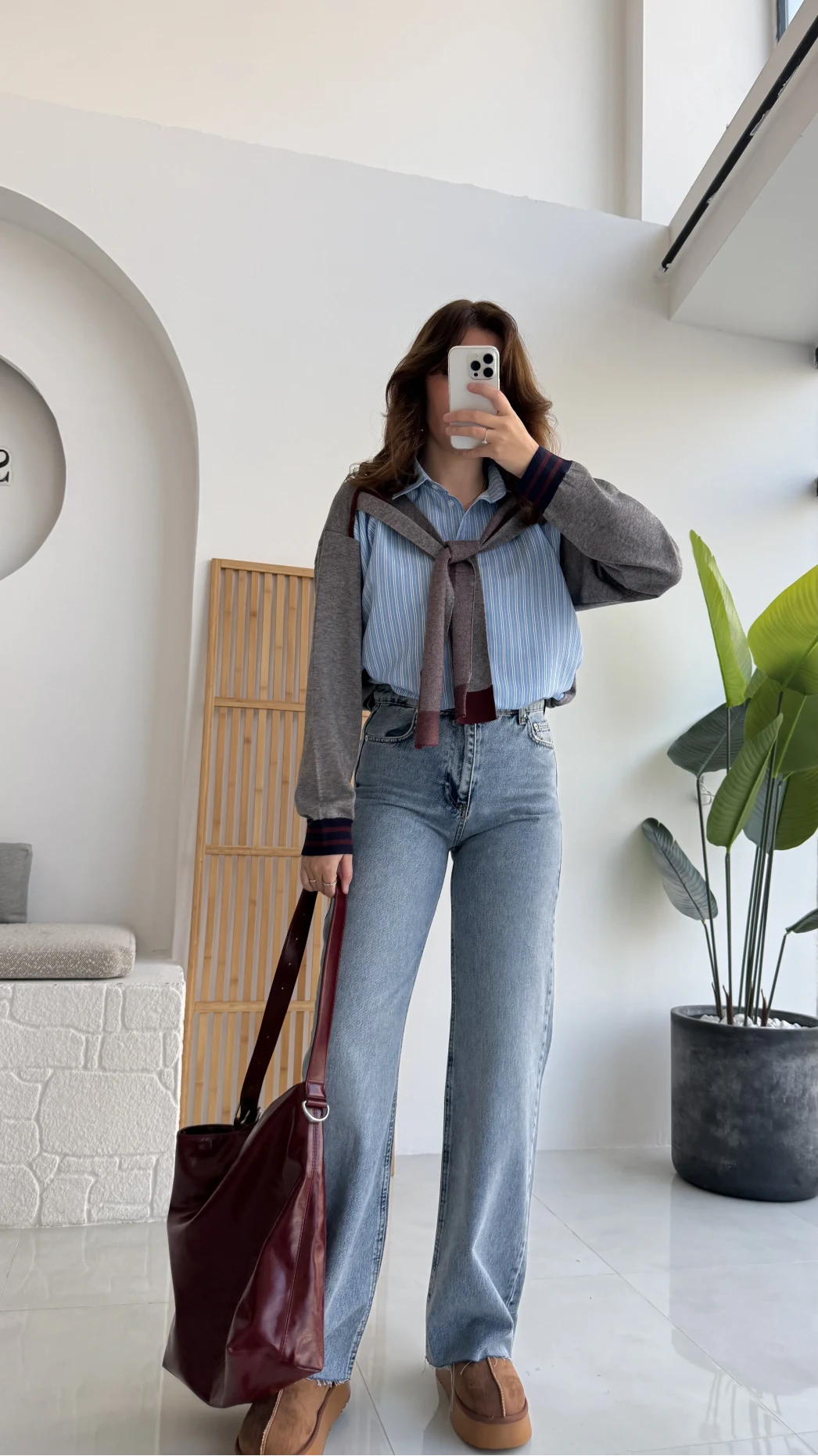 Koyu Mavi Yüksek Bel Denim Jean Pantolon - Kod: 1022