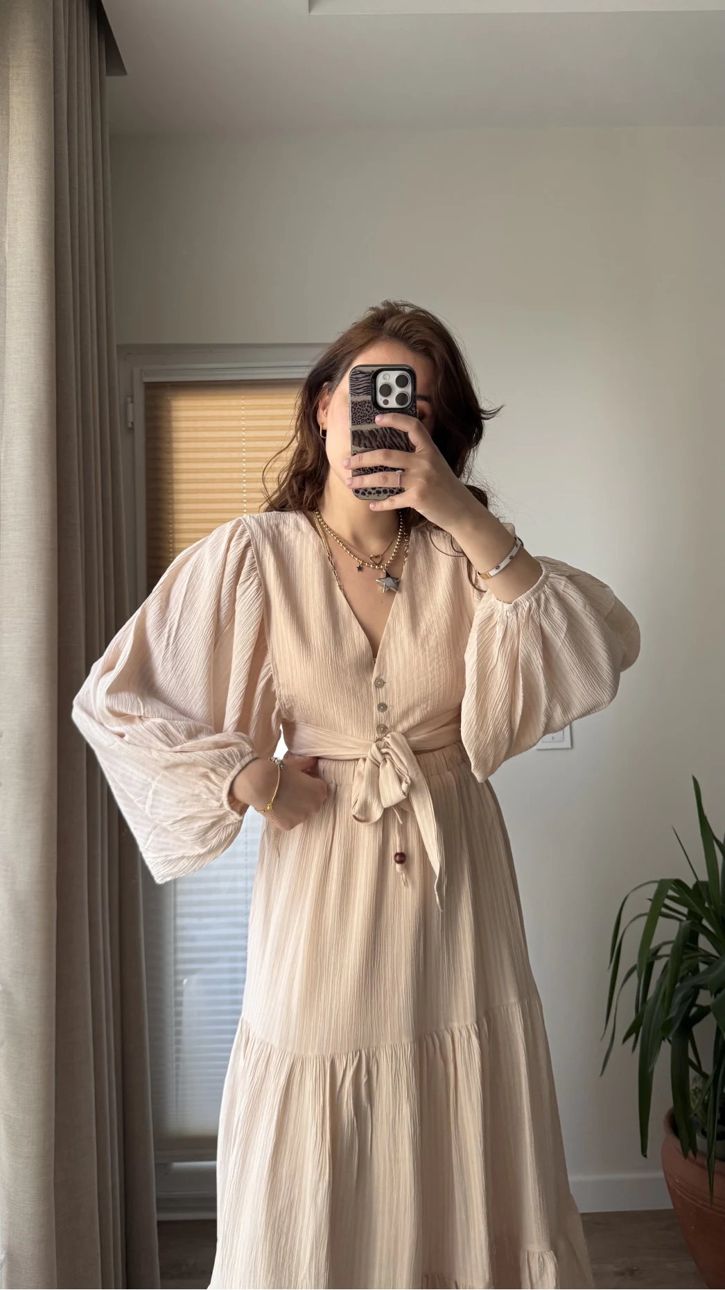 Krem Rengi Etekli Crop Takım