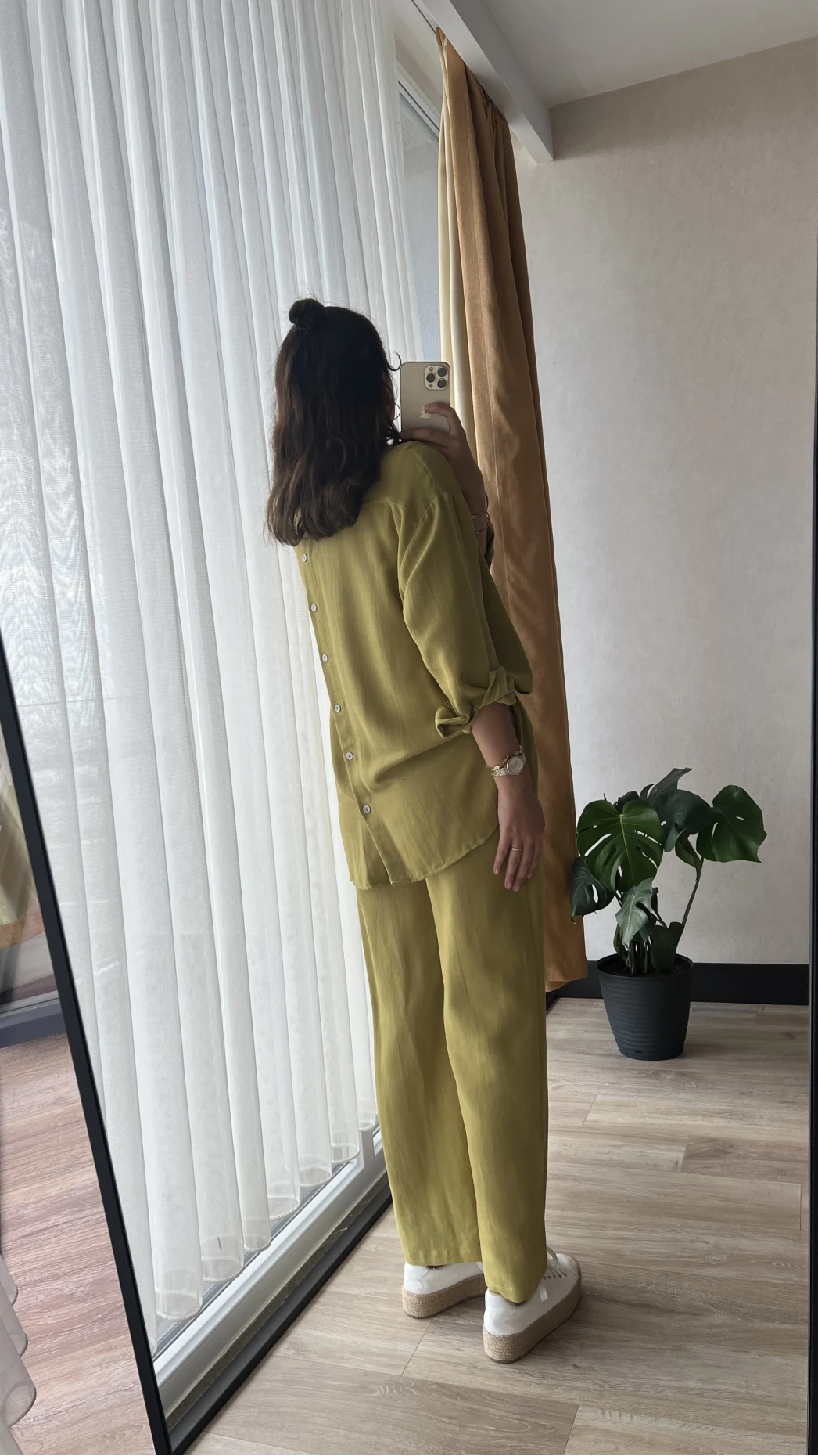 Lady Keten Takım Yağ Yeşili