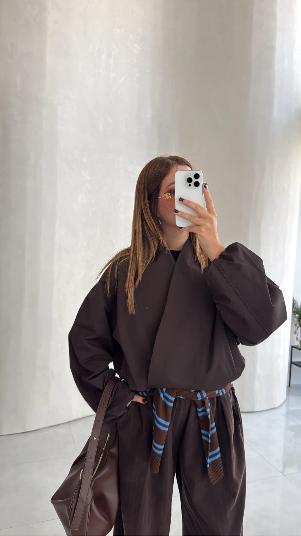 Lauren Kısa Bomber Ceket - Acı Kahve - Kod: 7774