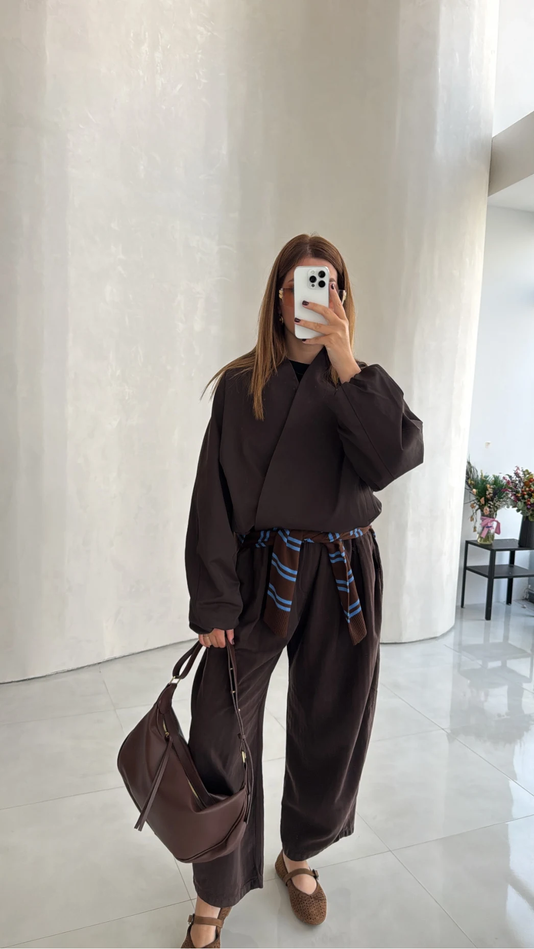 Lauren Kısa Bomber Ceket - Acı Kahve - Kod: 7774