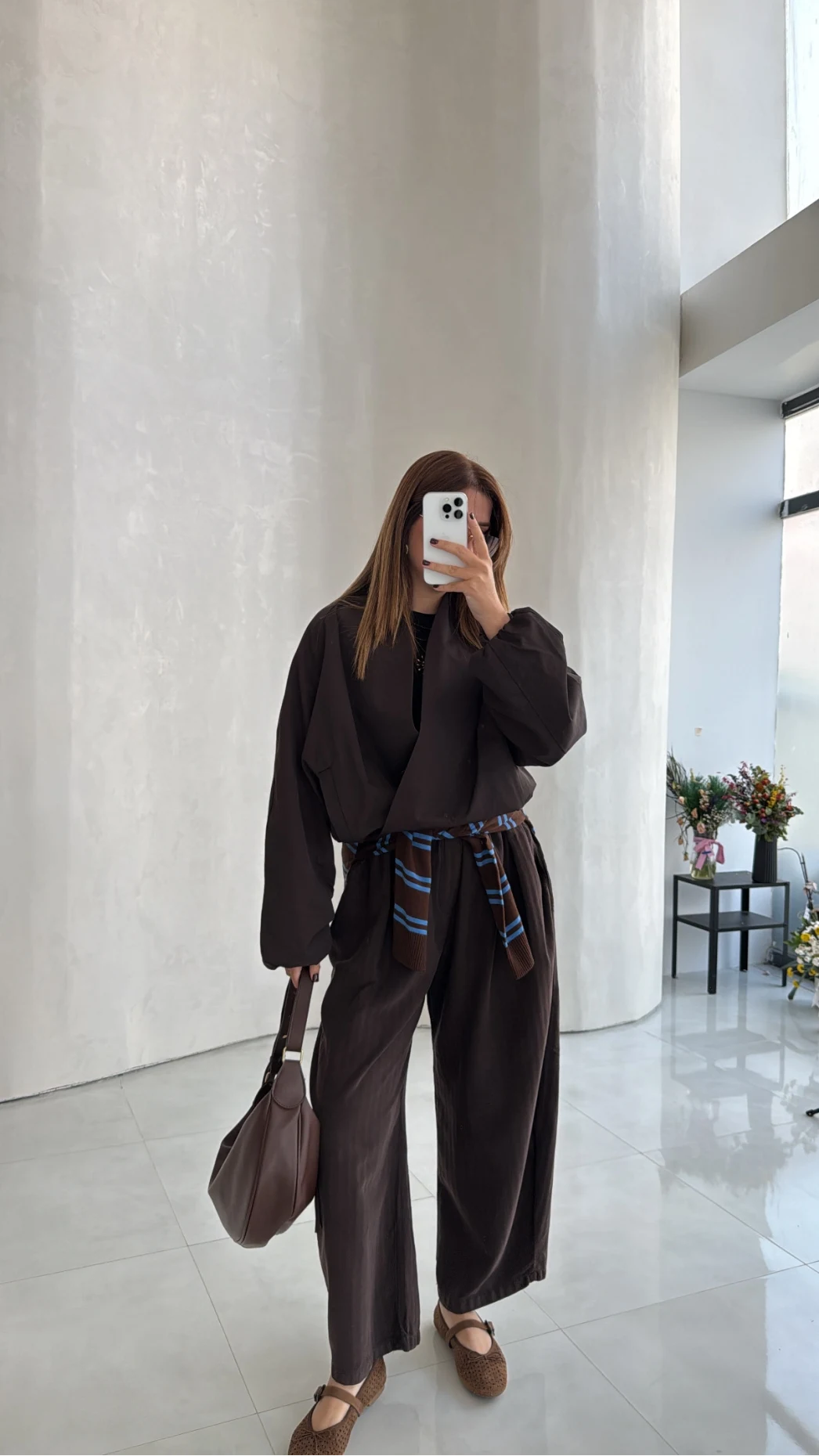 Lauren Kısa Bomber Ceket - Acı Kahve - Kod: 7774
