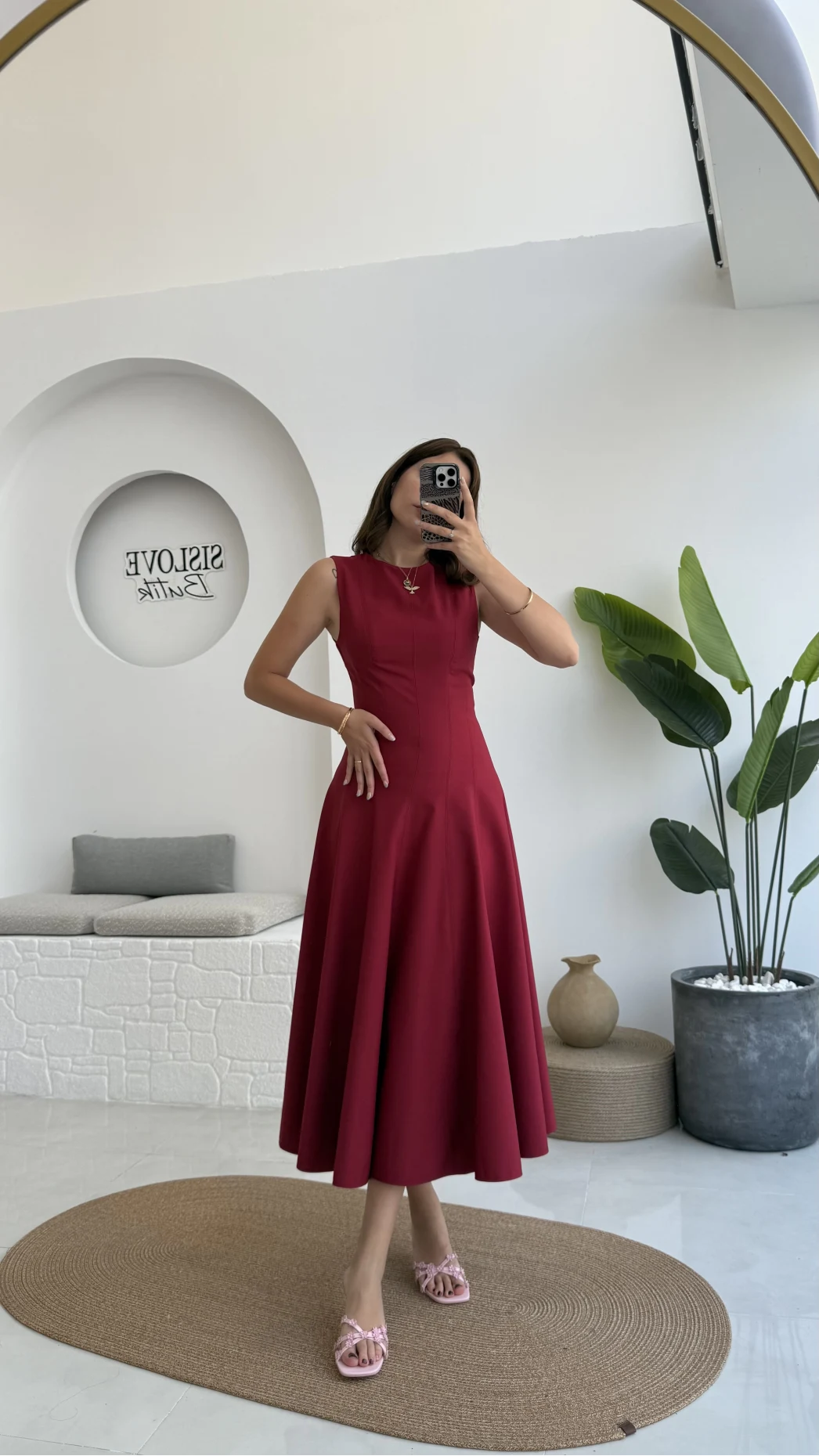 Lav Elbise Bordo - 35431