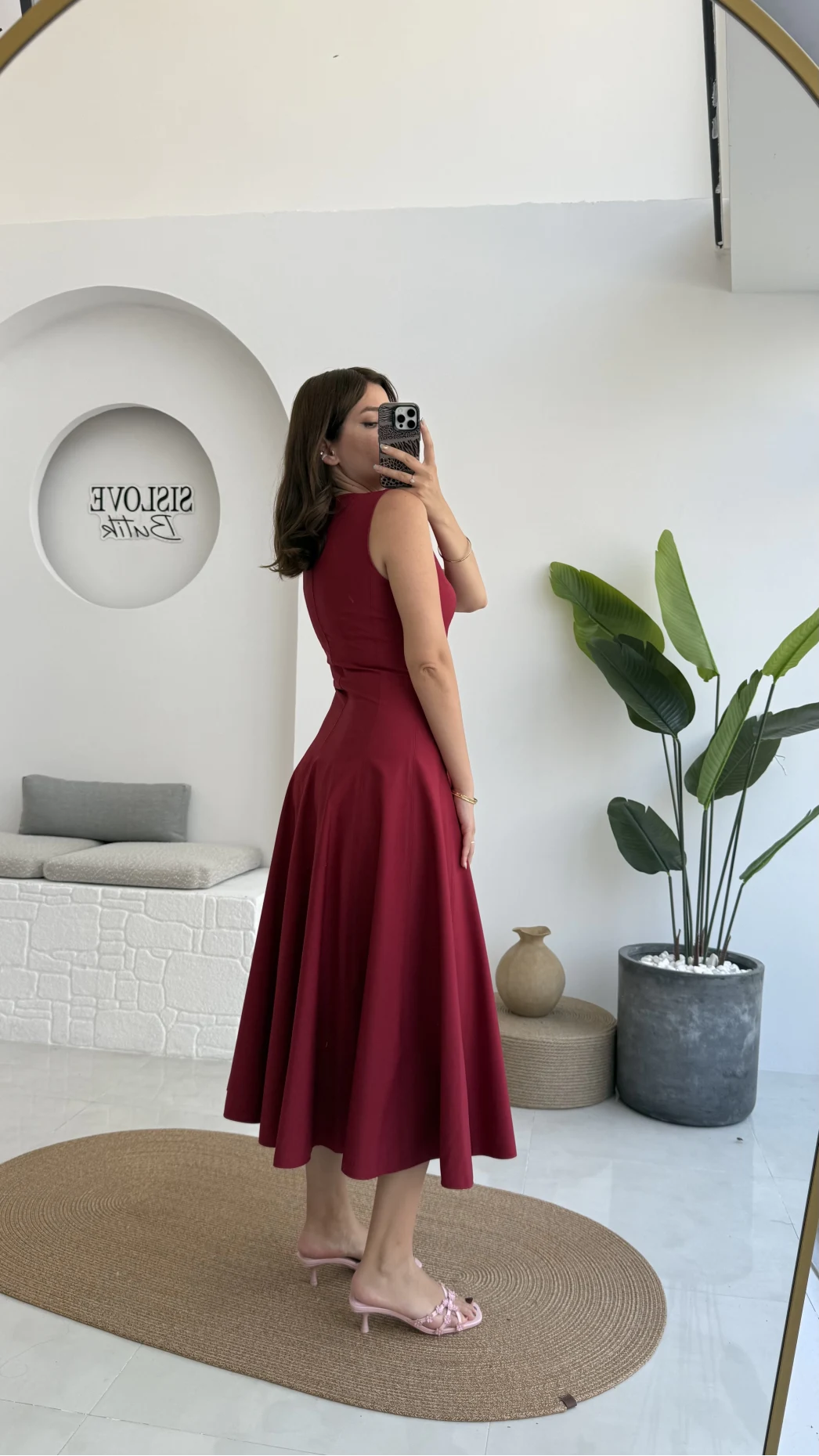 Lav Elbise Bordo - 35431