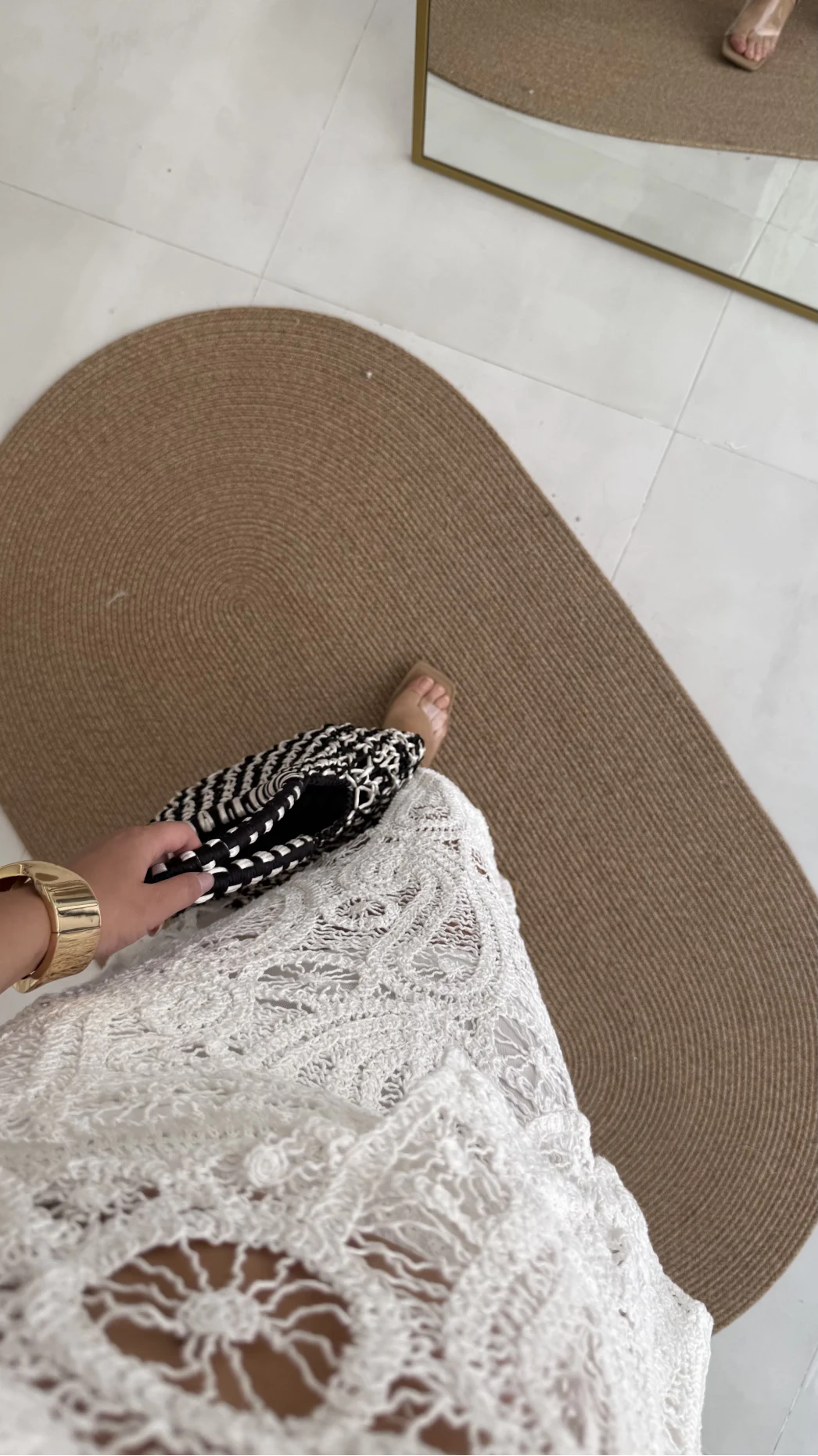 Lavina Dantel Etek Bluz - Kırık Beyaz - 38873