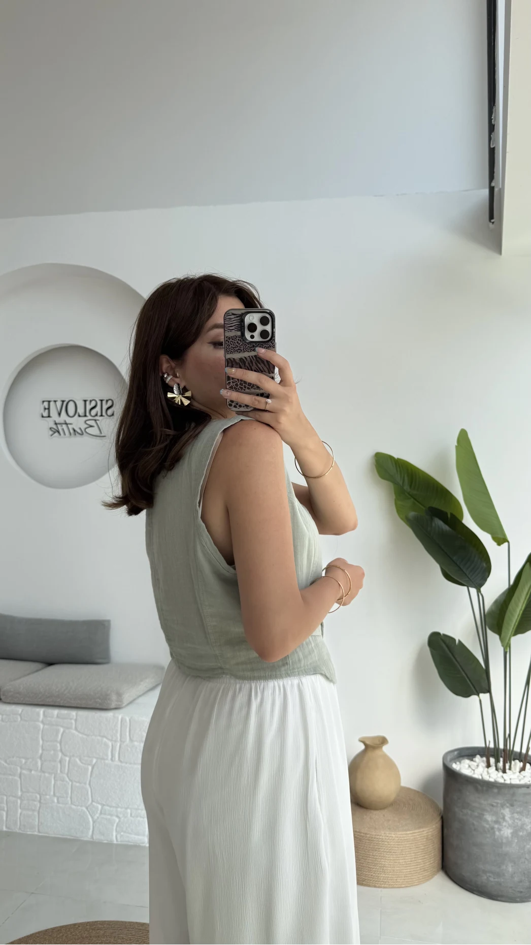 Lemon Düğmeli Kısa Yelek - Mint