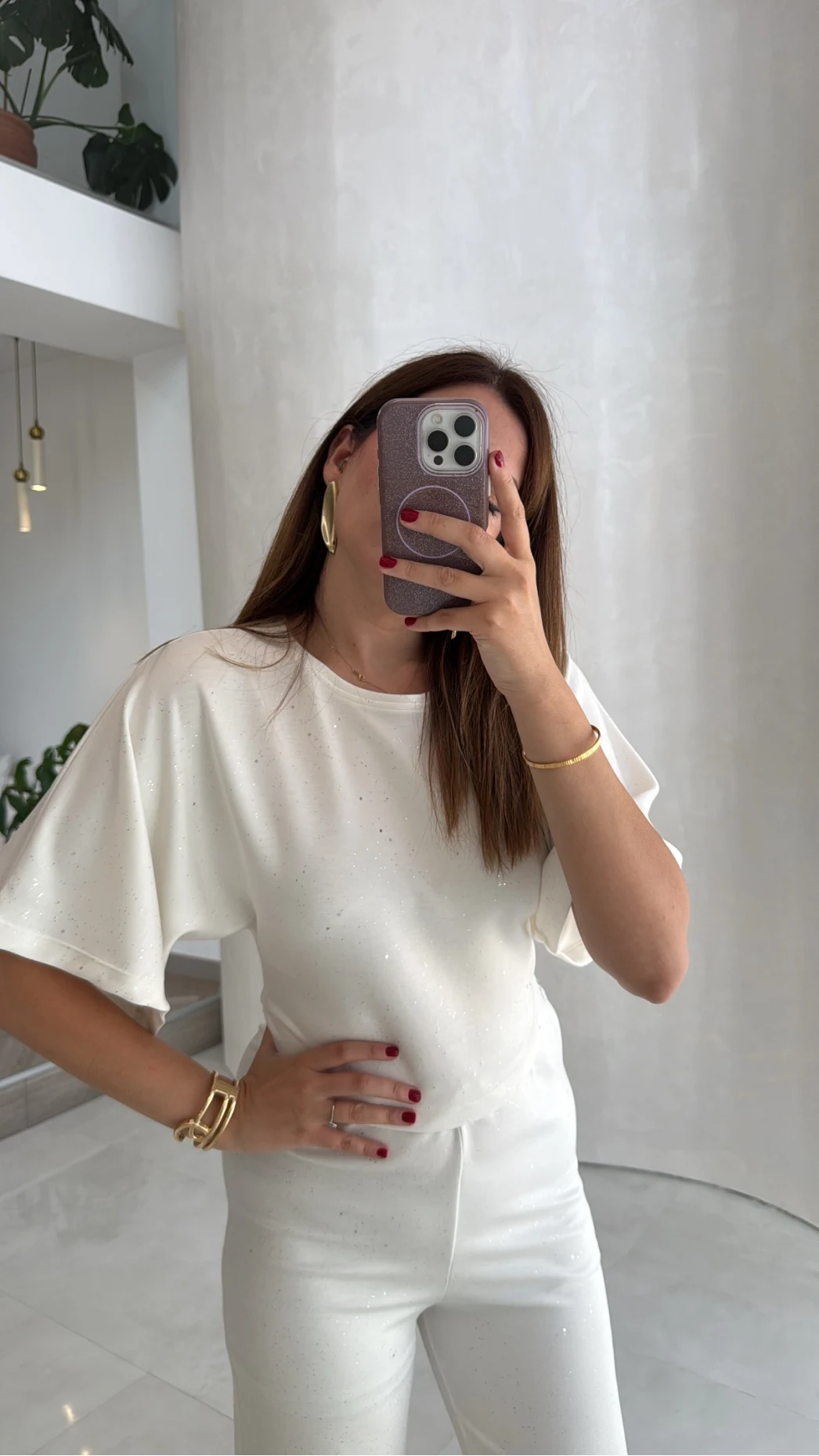 Lena Simli Modal Crop Takım - Ekru - Kod: 4162