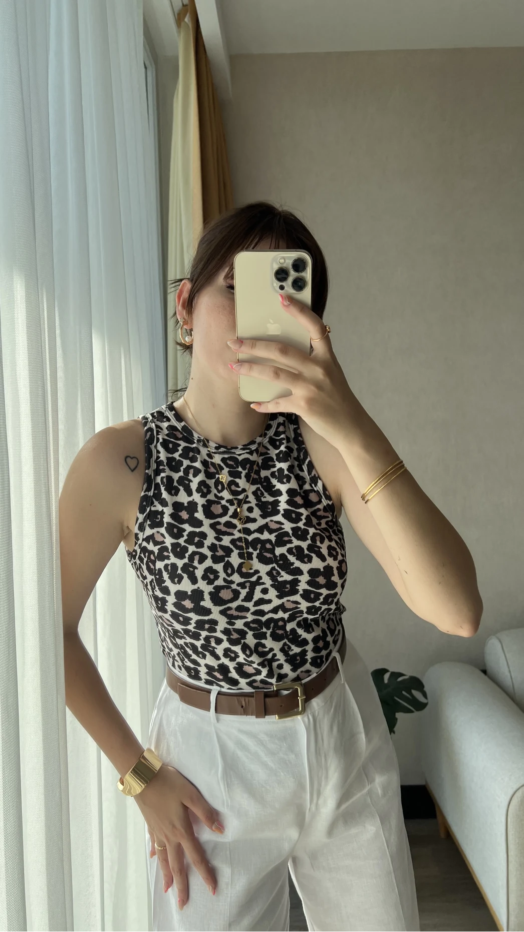 Leoparlı Halter Yaka Body