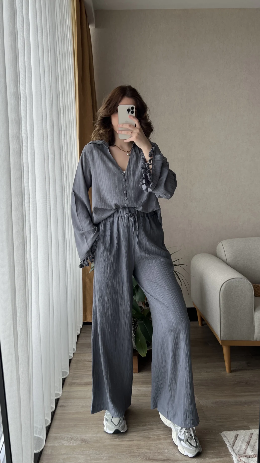 Libby Gofre Antrasit Takım