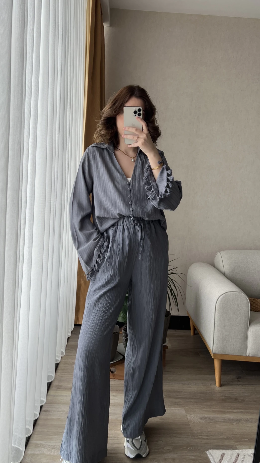 Libby Gofre Antrasit Takım