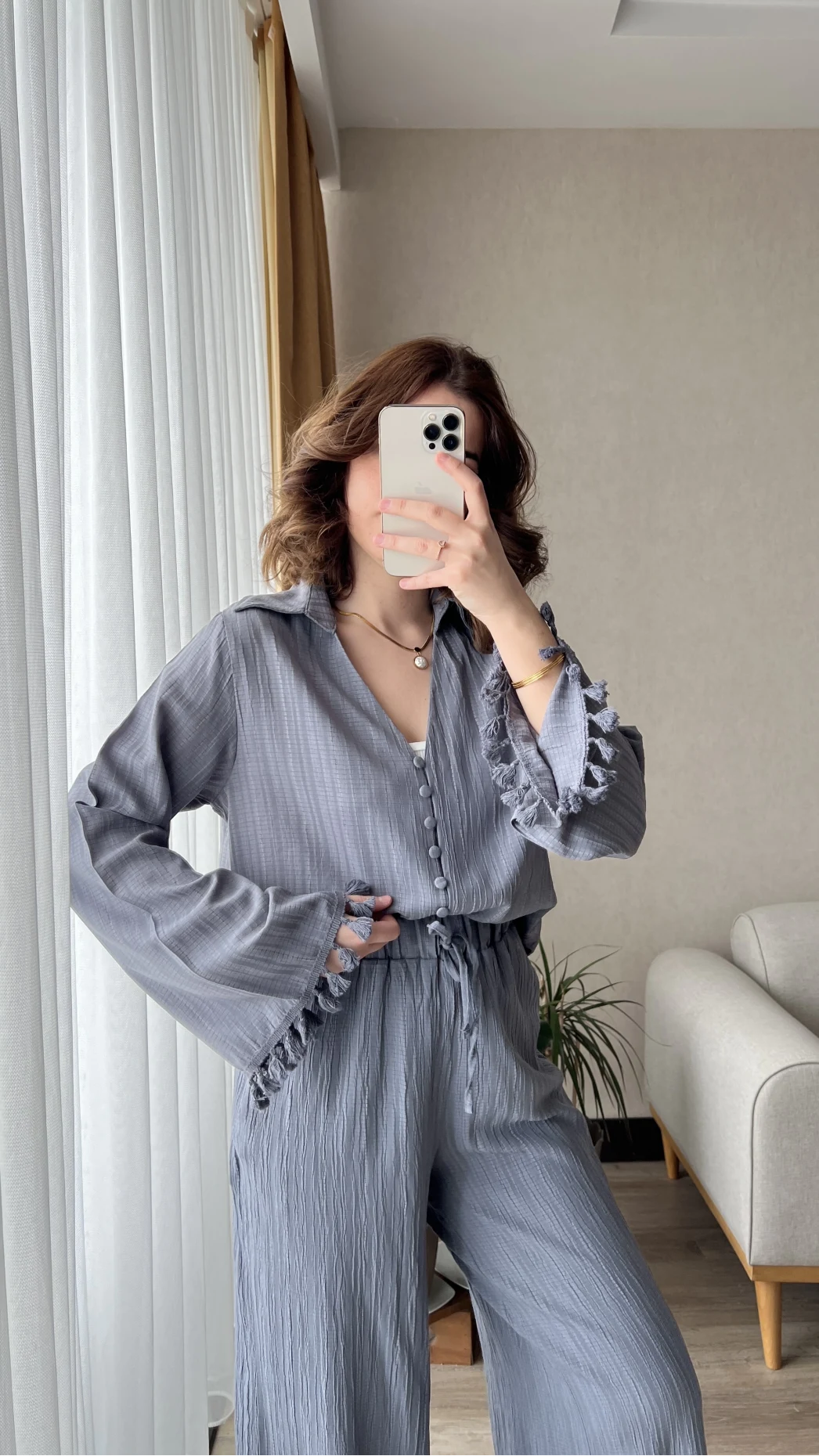 Libby Gofre Antrasit Takım