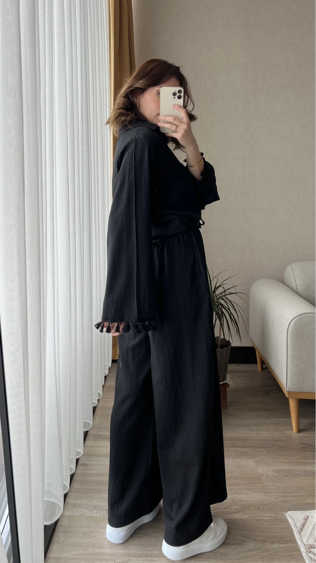 Libby Gofre Siyah Takım