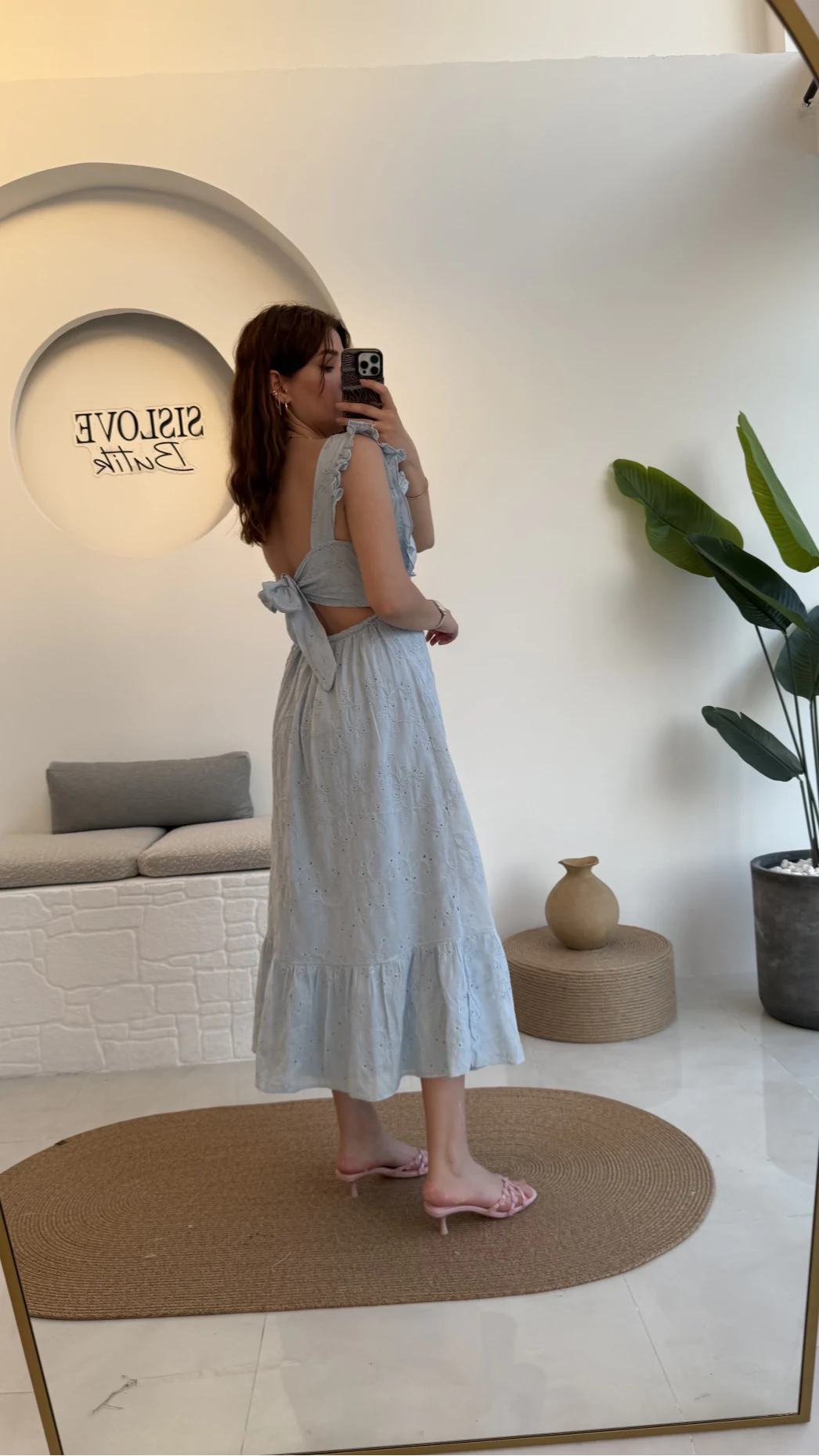 Limo Brode Elbise - Mavi